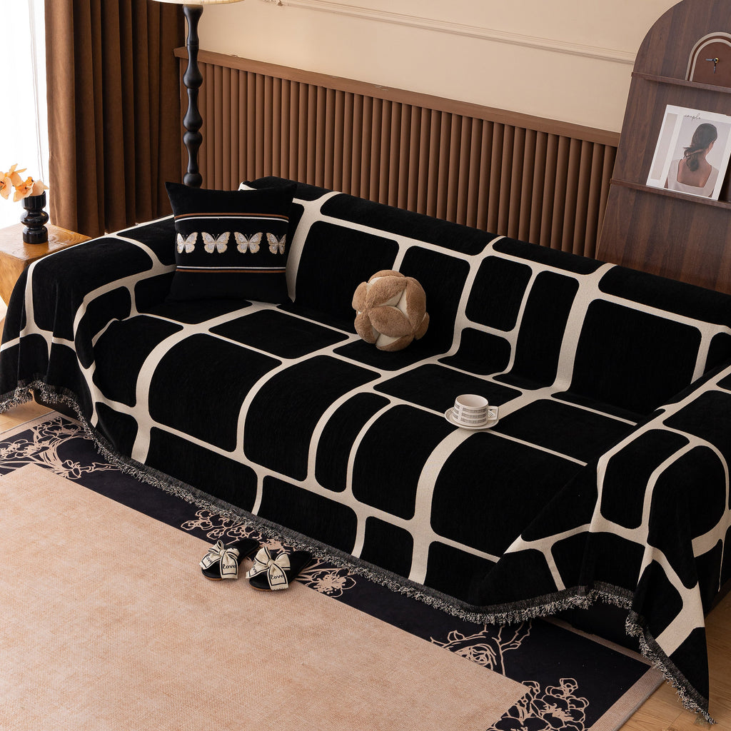 Modern Geometric Sofa Cover Decorative Couch Throw Blanket Furniture Protector