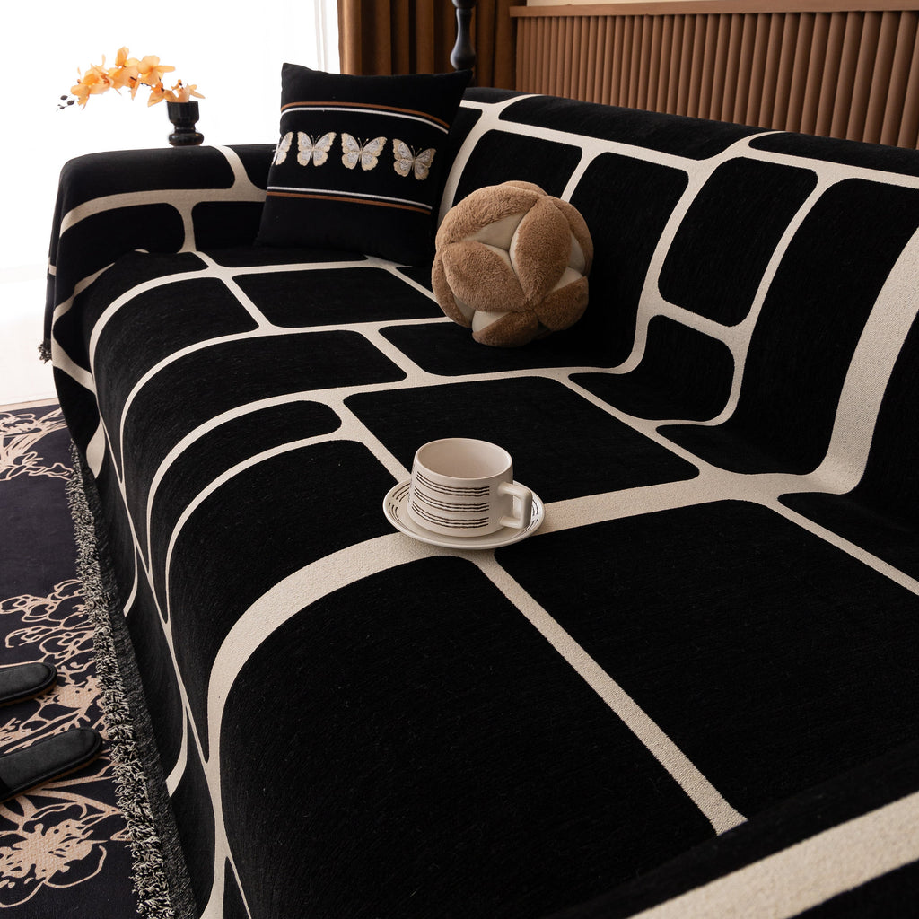 Modern Geometric Sofa Cover Decorative Couch Throw Blanket Furniture Protector