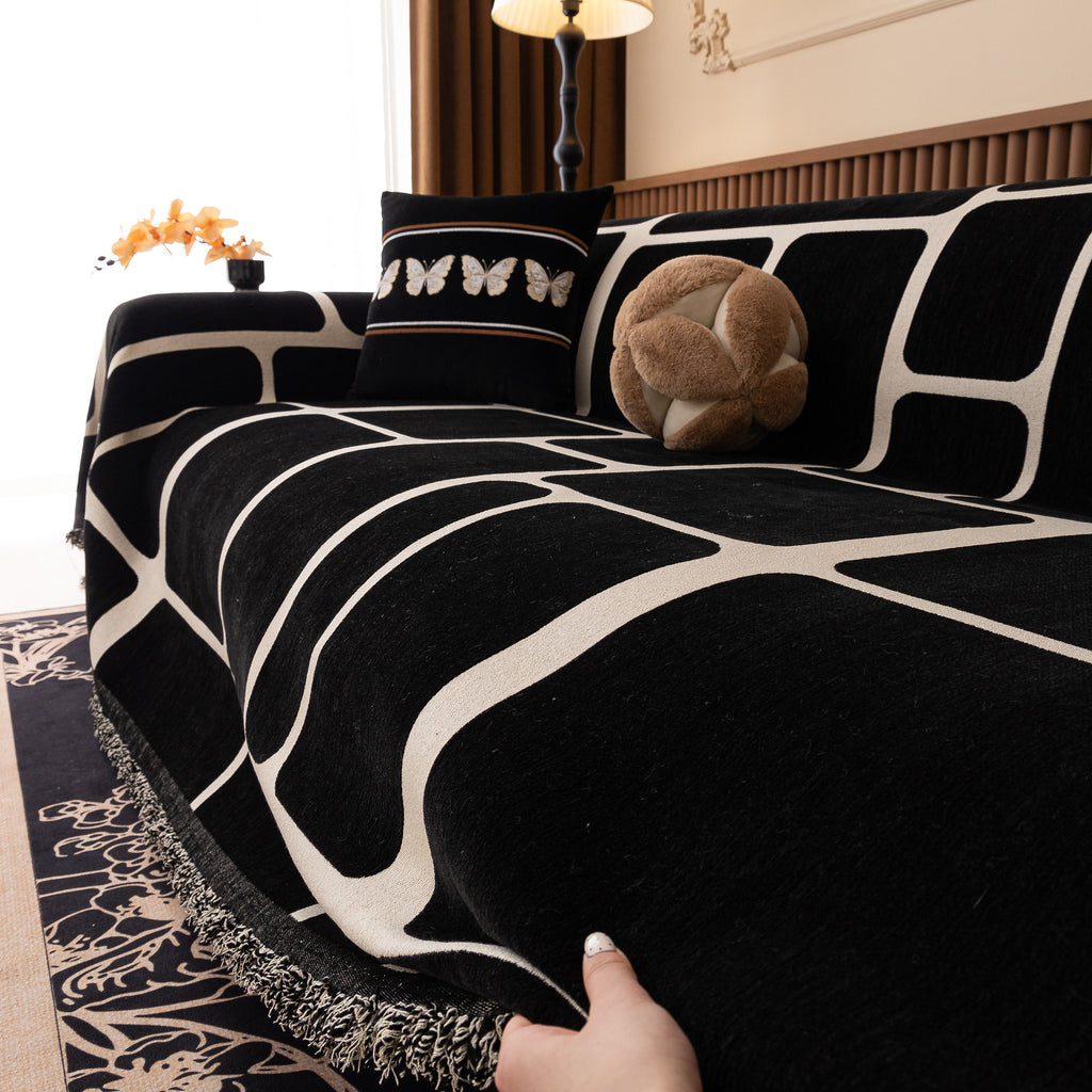 Modern Geometric Sofa Cover Decorative Couch Throw Blanket Furniture Protector