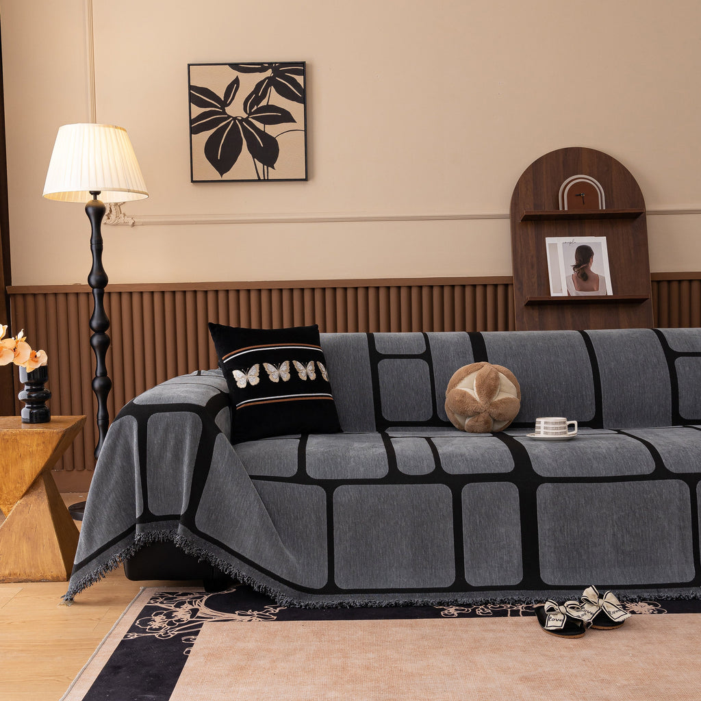 Modern Geometric Sofa Cover Decorative Couch Throw Blanket Furniture Protector