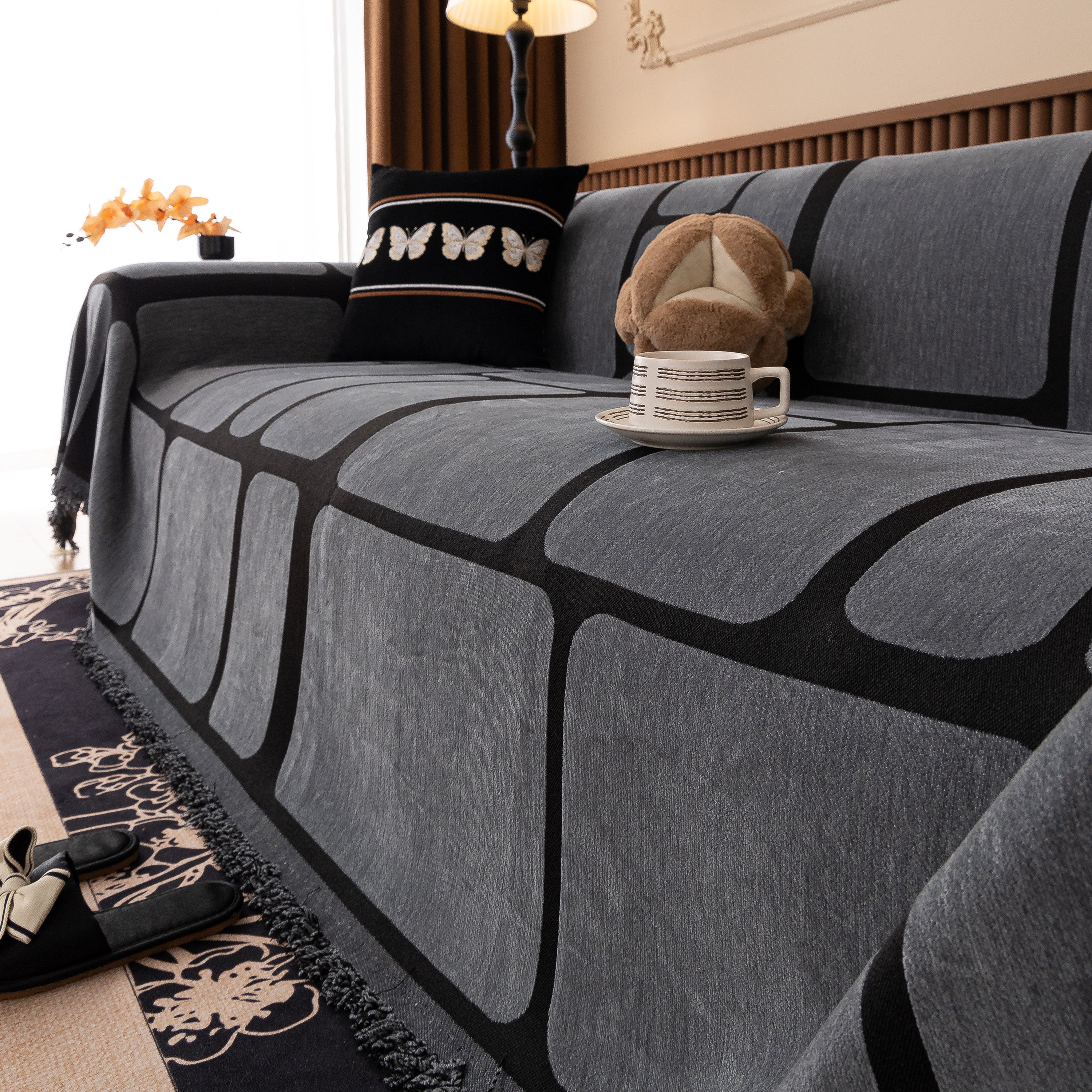 Modern Geometric Sofa Cover Decorative Couch Throw Blanket Furniture Protector