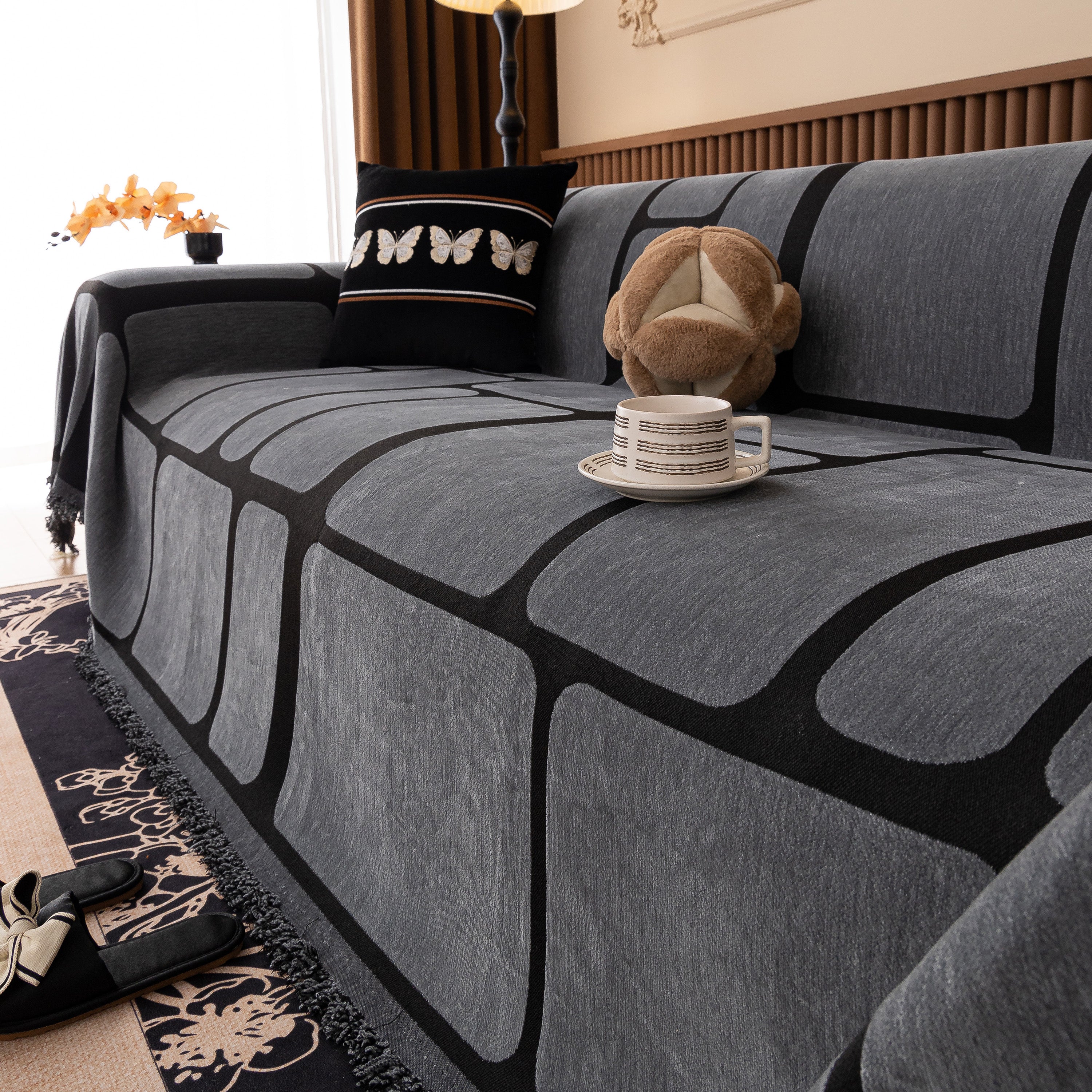 Modern Geometric Sofa Cover Decorative Couch Throw Blanket Furniture Protector