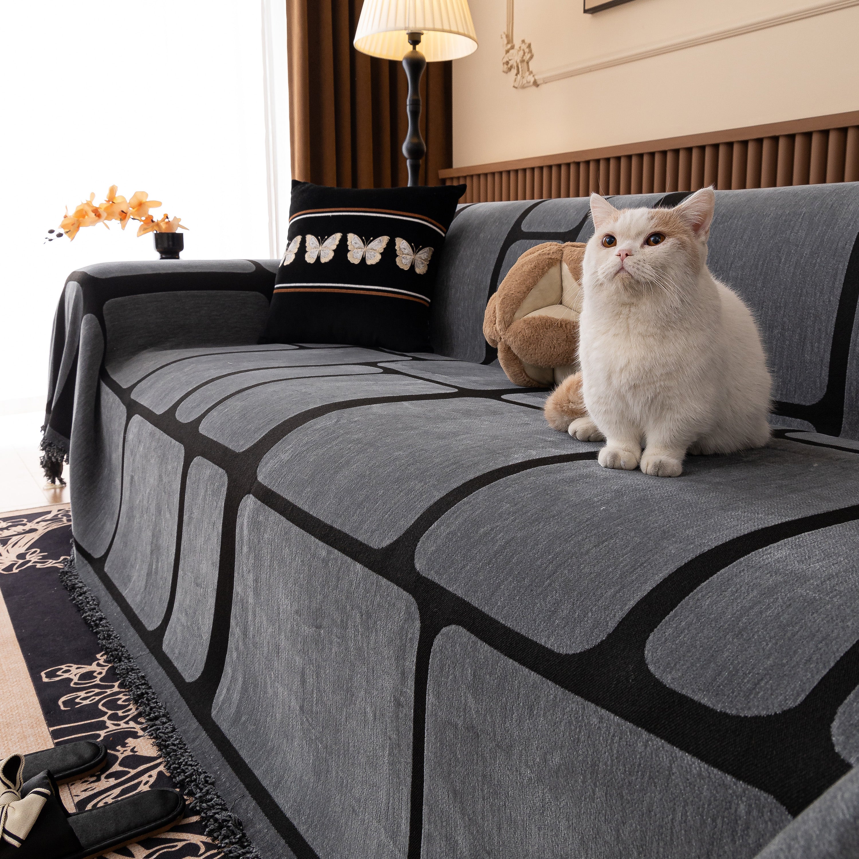 Modern Geometric Sofa Cover Decorative Couch Throw Blanket Furniture Protector