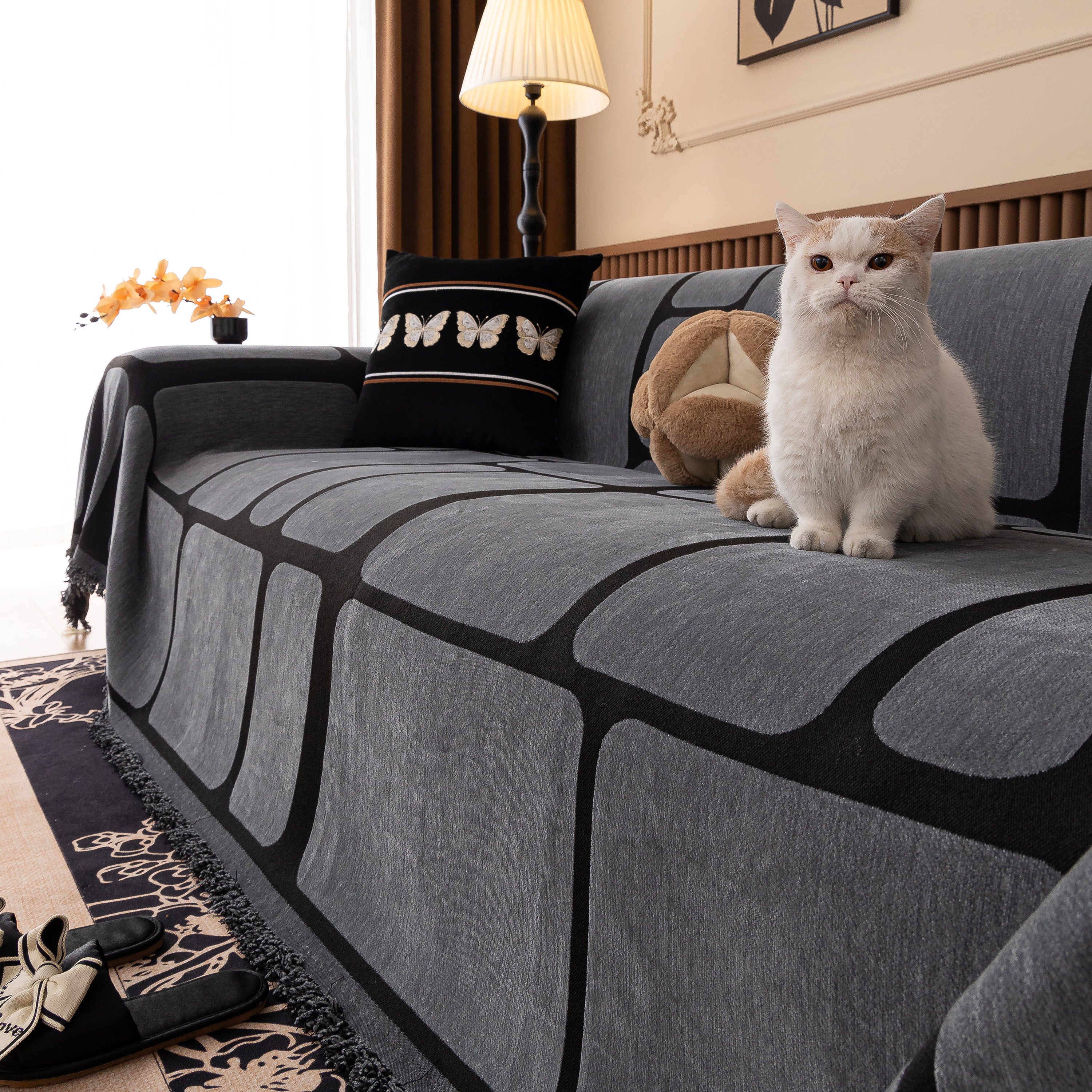 Modern Geometric Sofa Cover Decorative Couch Throw Blanket Furniture Protector