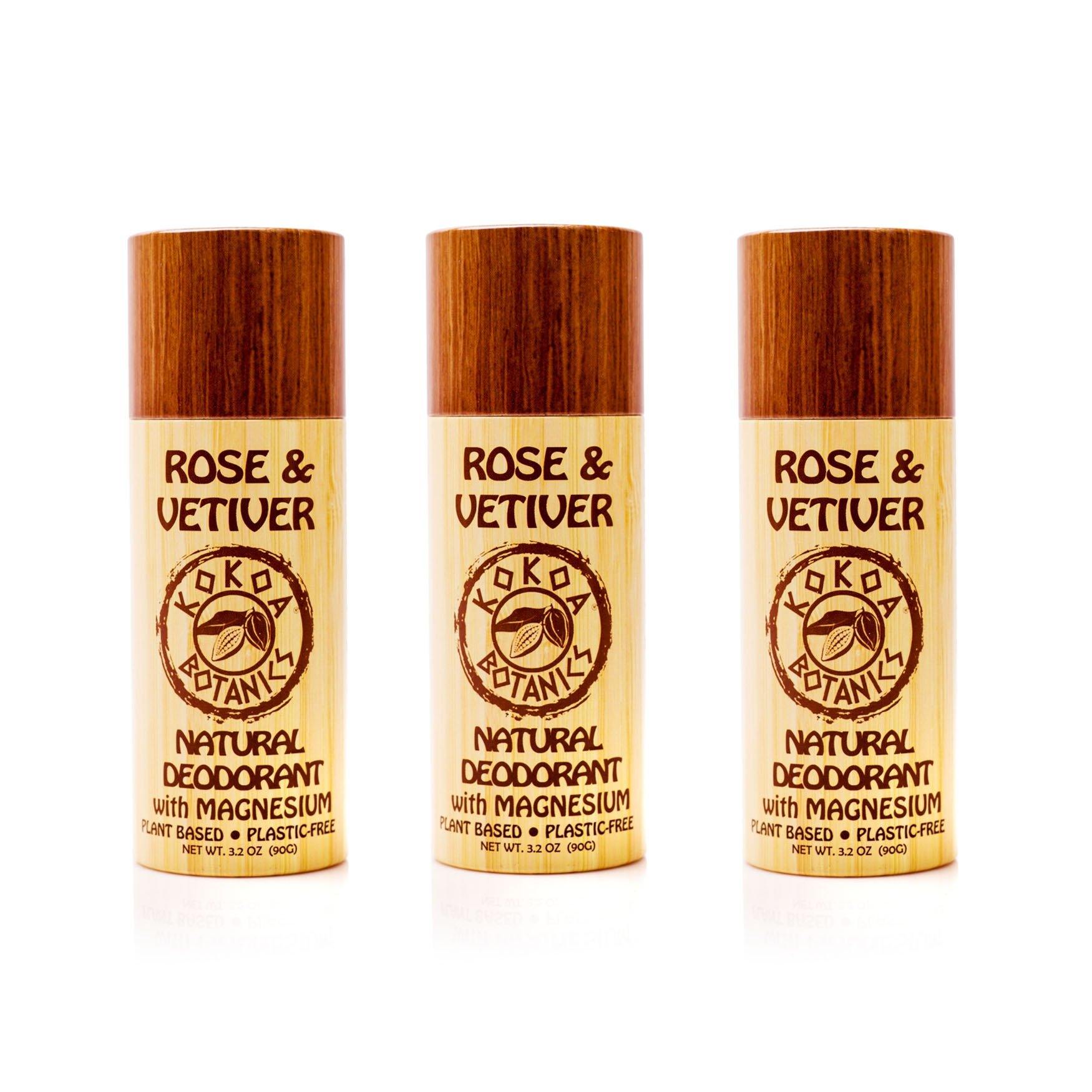 ROSE and VETIVER - Natural Deodorant - Plastic-Free - Aluminum-Free - 3.2 oz