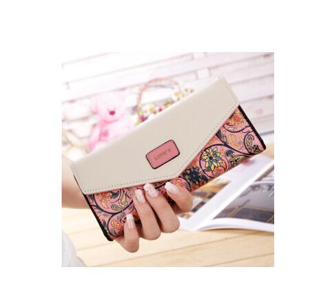 The Blooming Bloom Wallet - Floral PU Leather Clutch with Zipper Closure