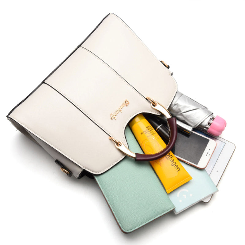 The Refined Grace - Luxurious PU Leather Satchel with Double Handles