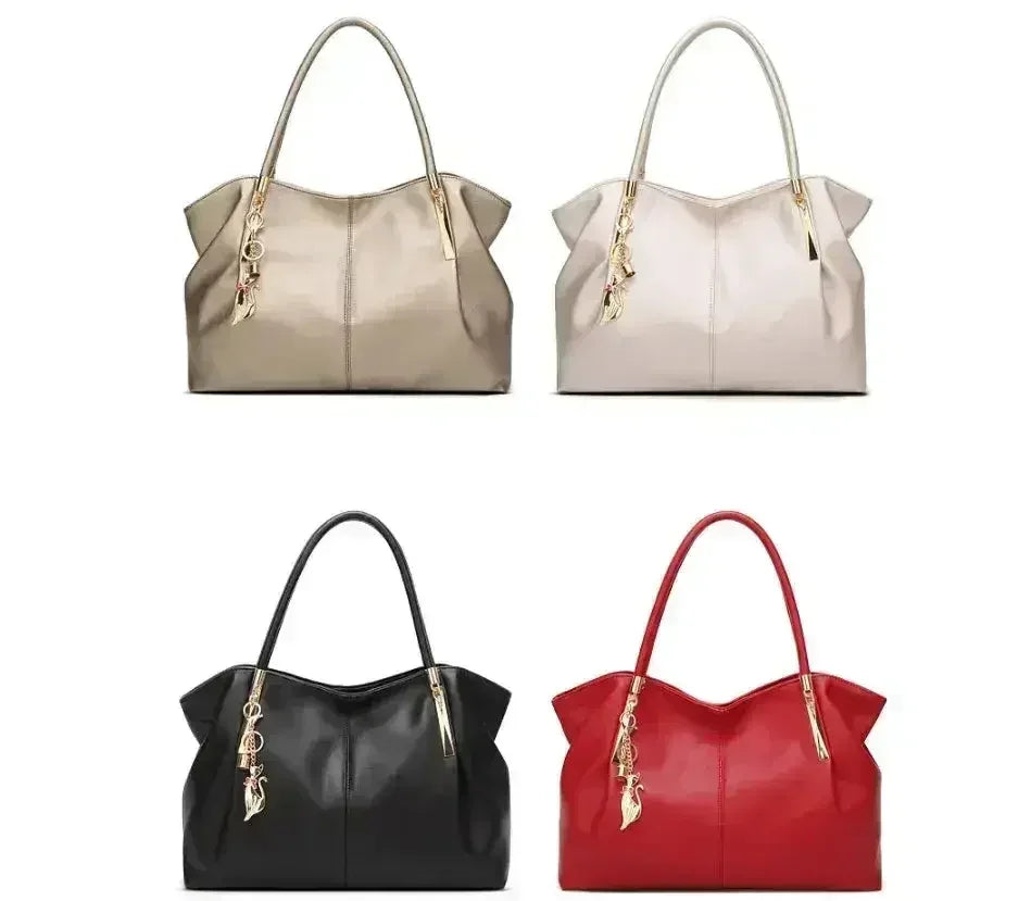 Large Capacity Solid Color Fashion Handbag For Women