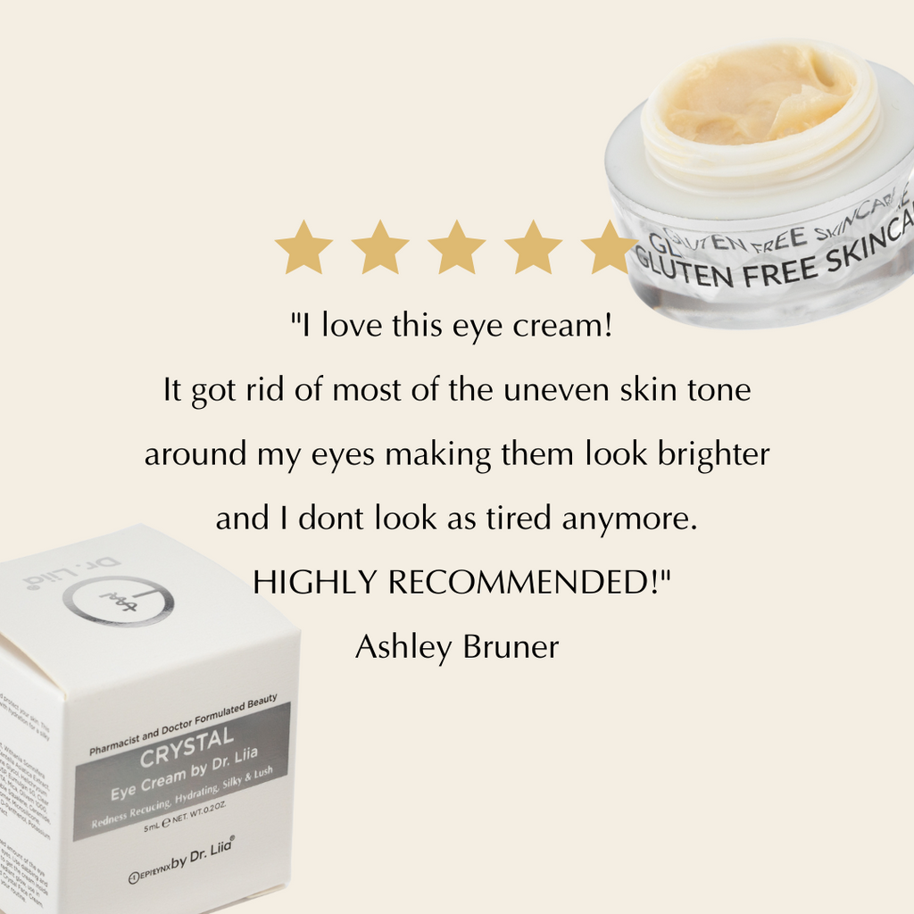 Vegan EpiSilk, Crystal Wrinkle Smoothing Eye Cream - Intense Brightening and Firming Wrinkle Fix for Sensitive Skin