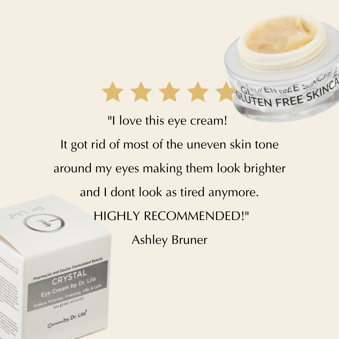 Vegan EpiSilk, Crystal Wrinkle Smoothing Eye Cream - Intense Brightening and Firming Wrinkle Fix for Sensitive Skin