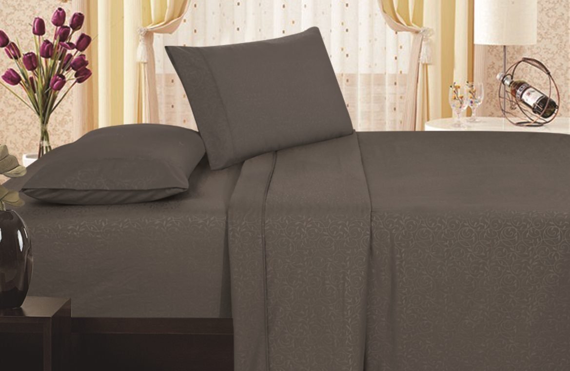 Decor&More 1800 Series Vine Embossed Sheet Set