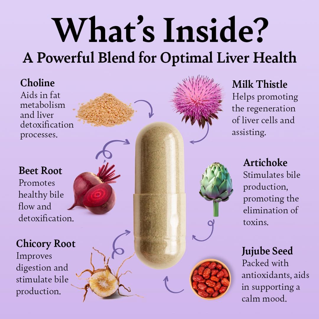Liver Cleanse and Detox & Repair Formula - Herbal Liver Support Supplement Liver Detox