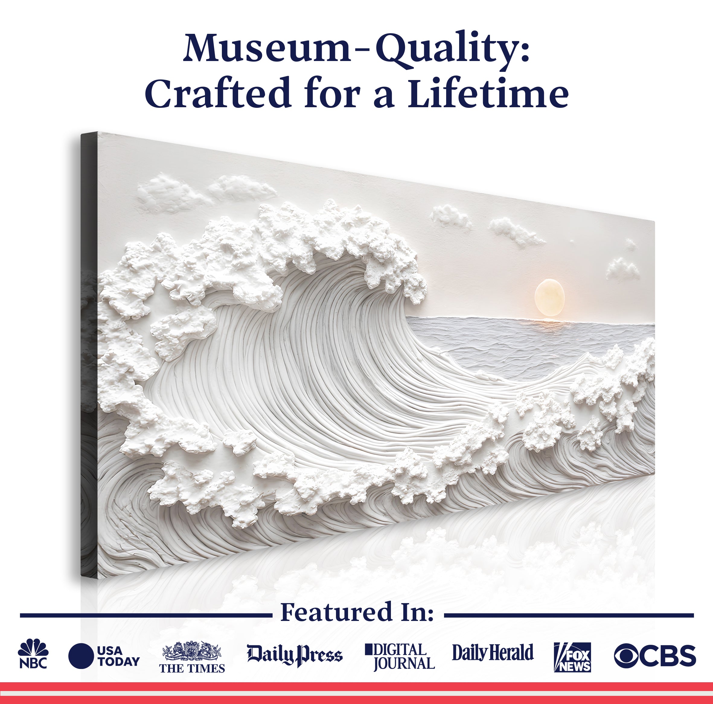 Ocean Waves Abstract Wall Art