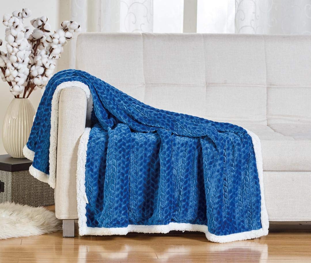 Decor&More Home Essentials Braided Sherpa Blanket