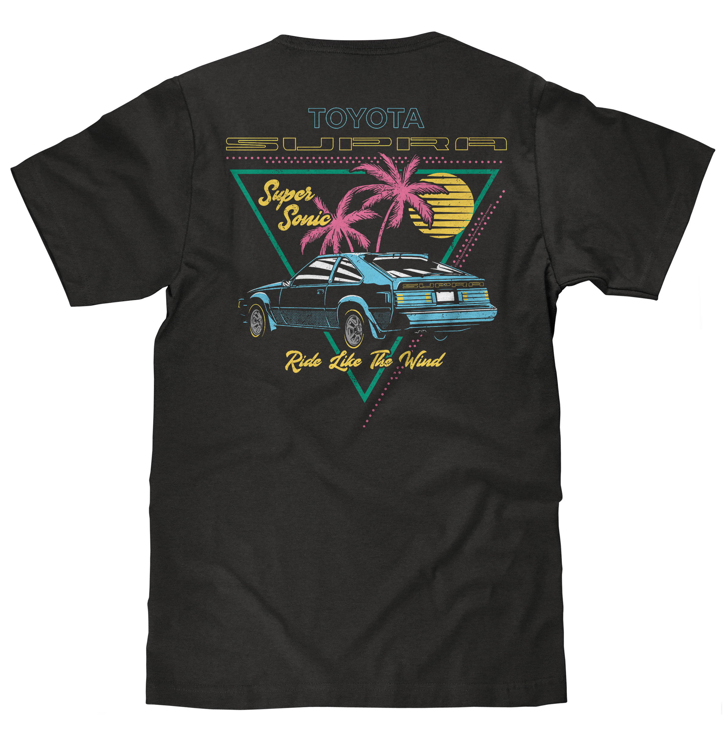 Toyota Supra Double Sided 80s Graphic T-Shirt - Black