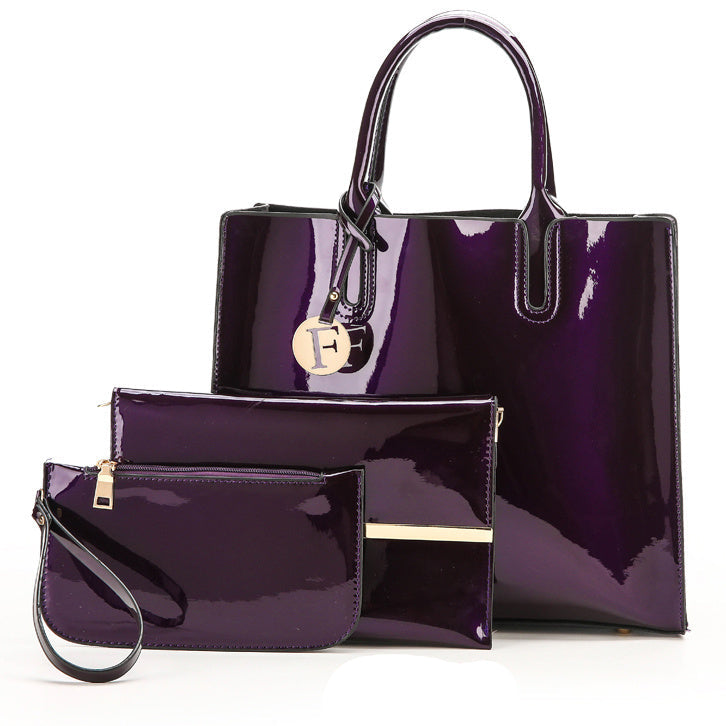 The Polished Pro - Patent Leather Tote for Work & Play
