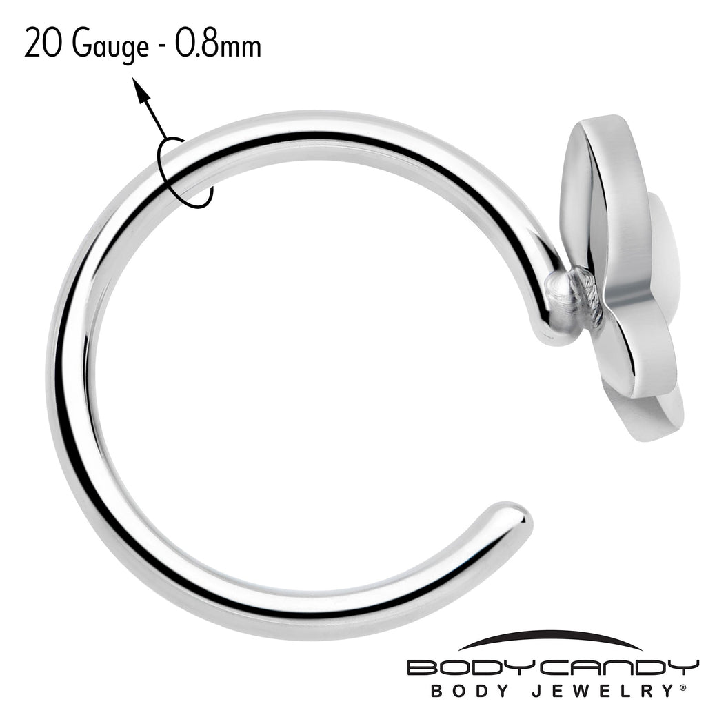 20G Implant Grade Titanium Butterfly Open Hoop Earrings