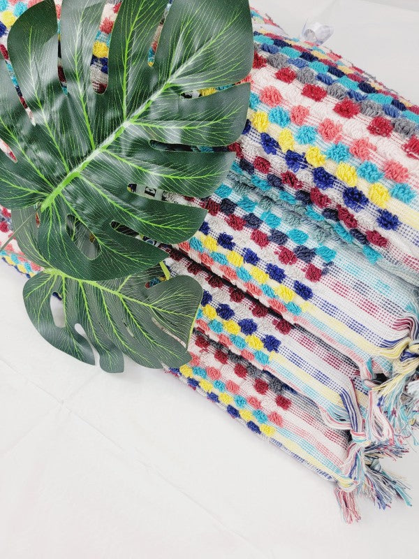Bath Towels, Organic Turkish Cotton Pom Pom Towels