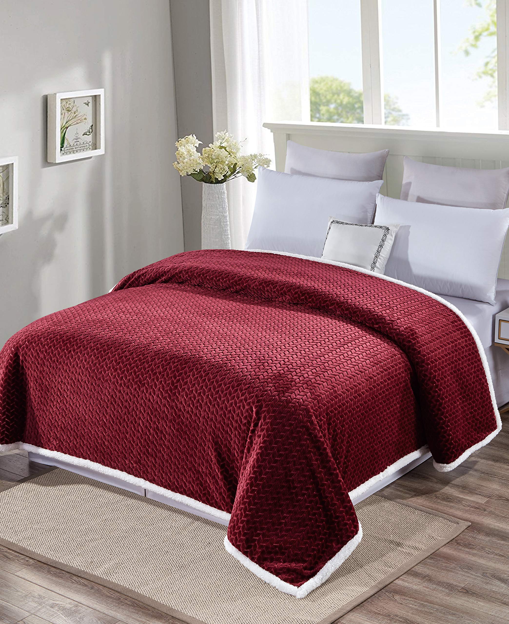 Decor&More Home Essentials Braided Sherpa Blanket