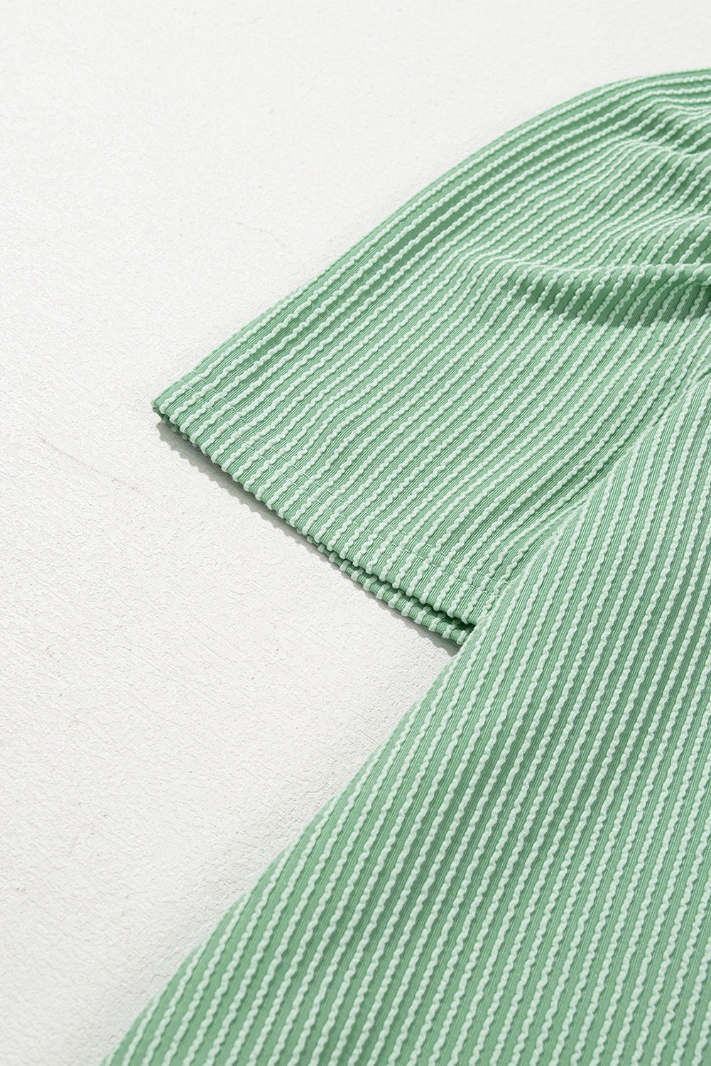 Blossom Corded Crew Neck Puff Sleeve Mini Dress