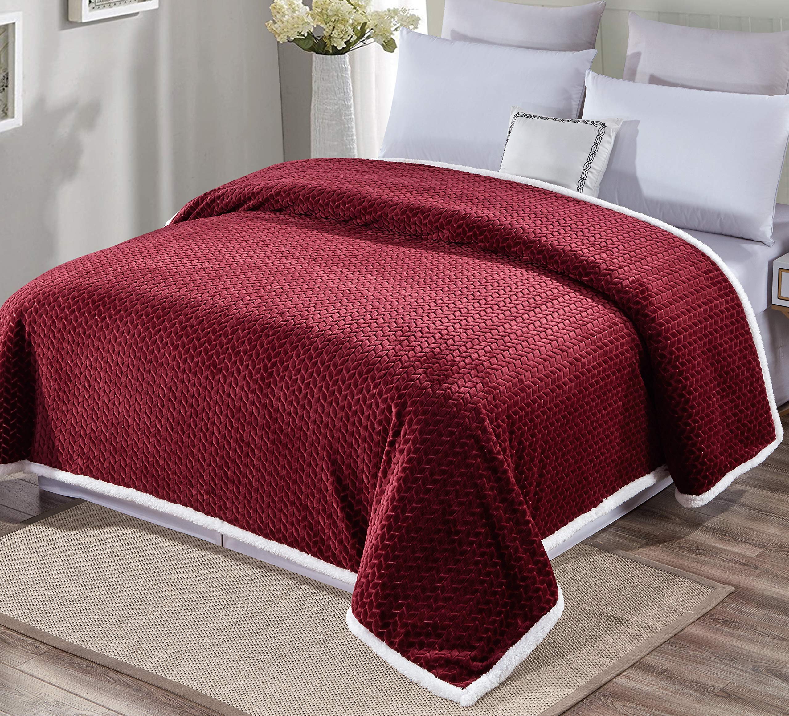 Decor&More Home Essentials Braided Sherpa Blanket