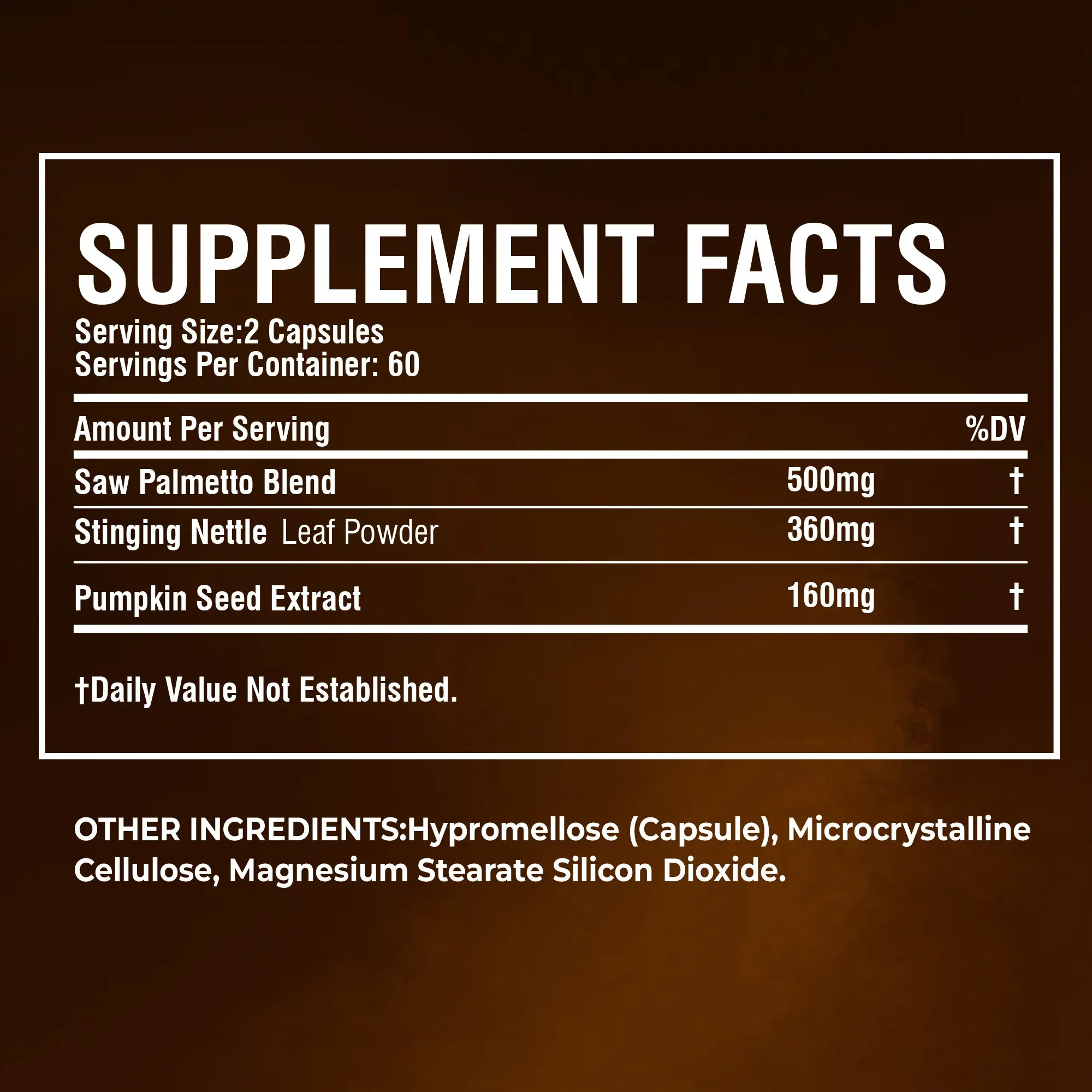 Saw Palmetto Capsules - Supports Prostate and Urinary Tract Health, Blocks DHT, and Promotes Healthy Hair Growth - 120 Capsules