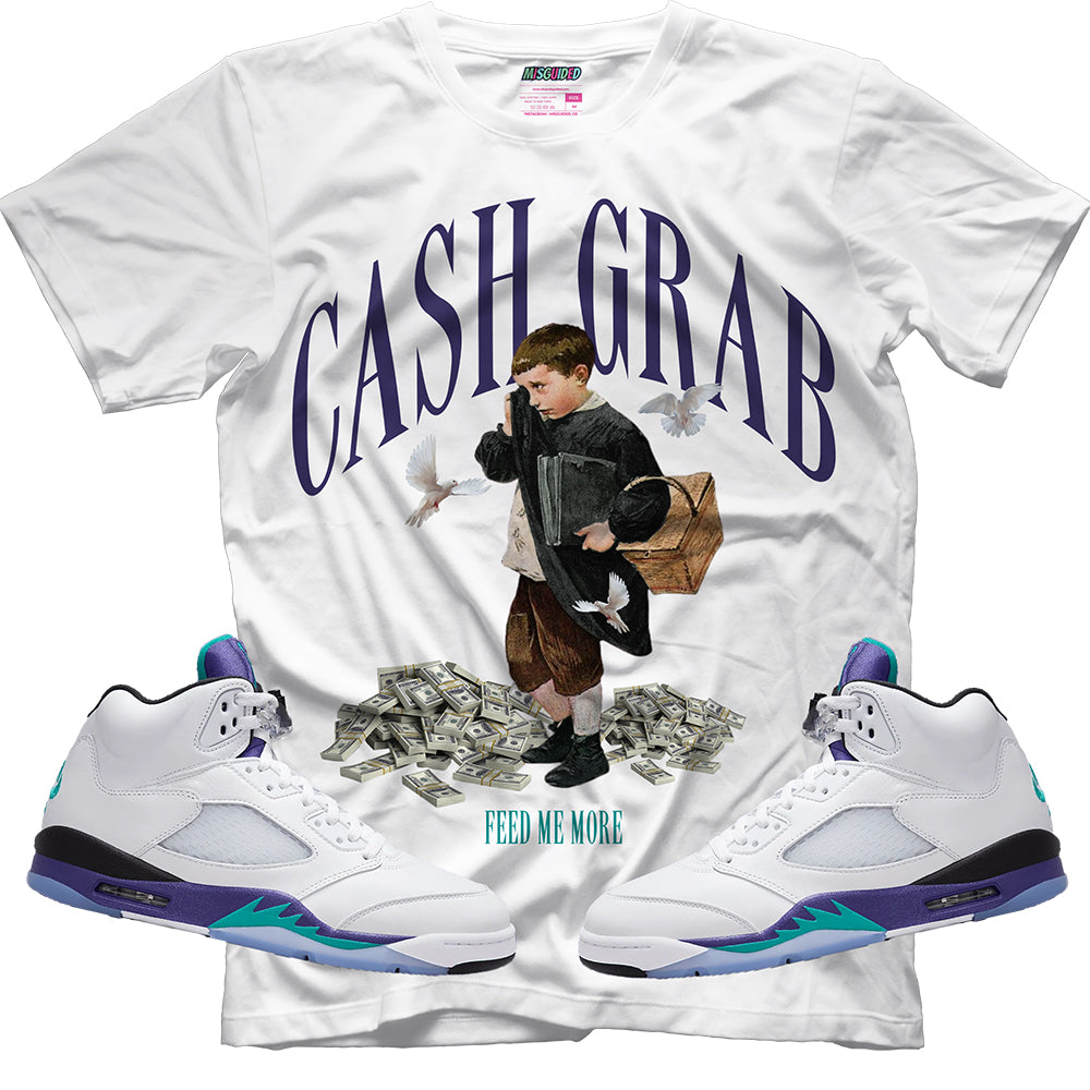 Cash Grab (Air Jordan 5 Grape) T-Shirt