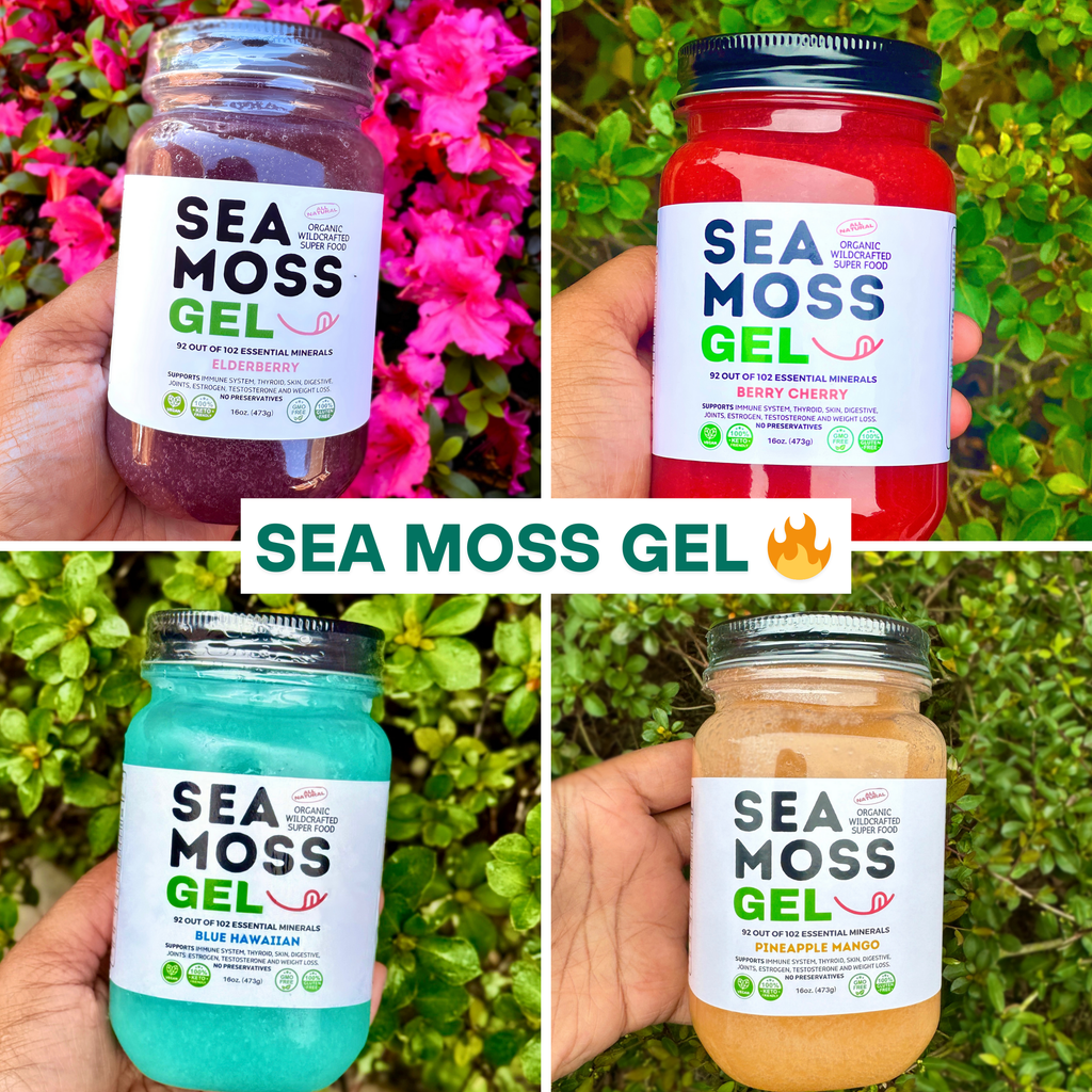 Flavored Sea Moss Gel - Dr. Sebi Inspired 100% Raw Organic - Wild Harvested Sea Moss
