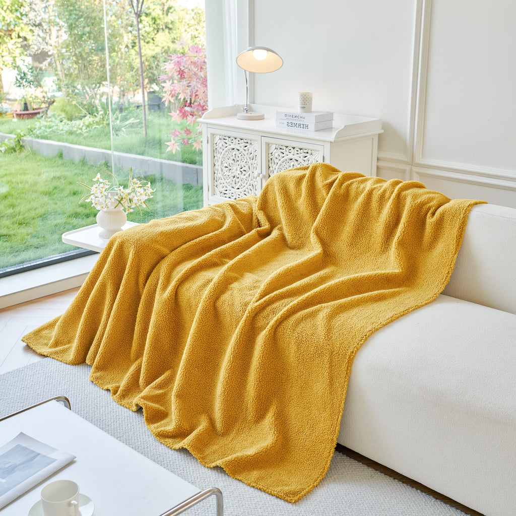 Thick Sherpa Fleece Sofa Protector Cover Stylish Durable Slipcovers for Couches and Chairs