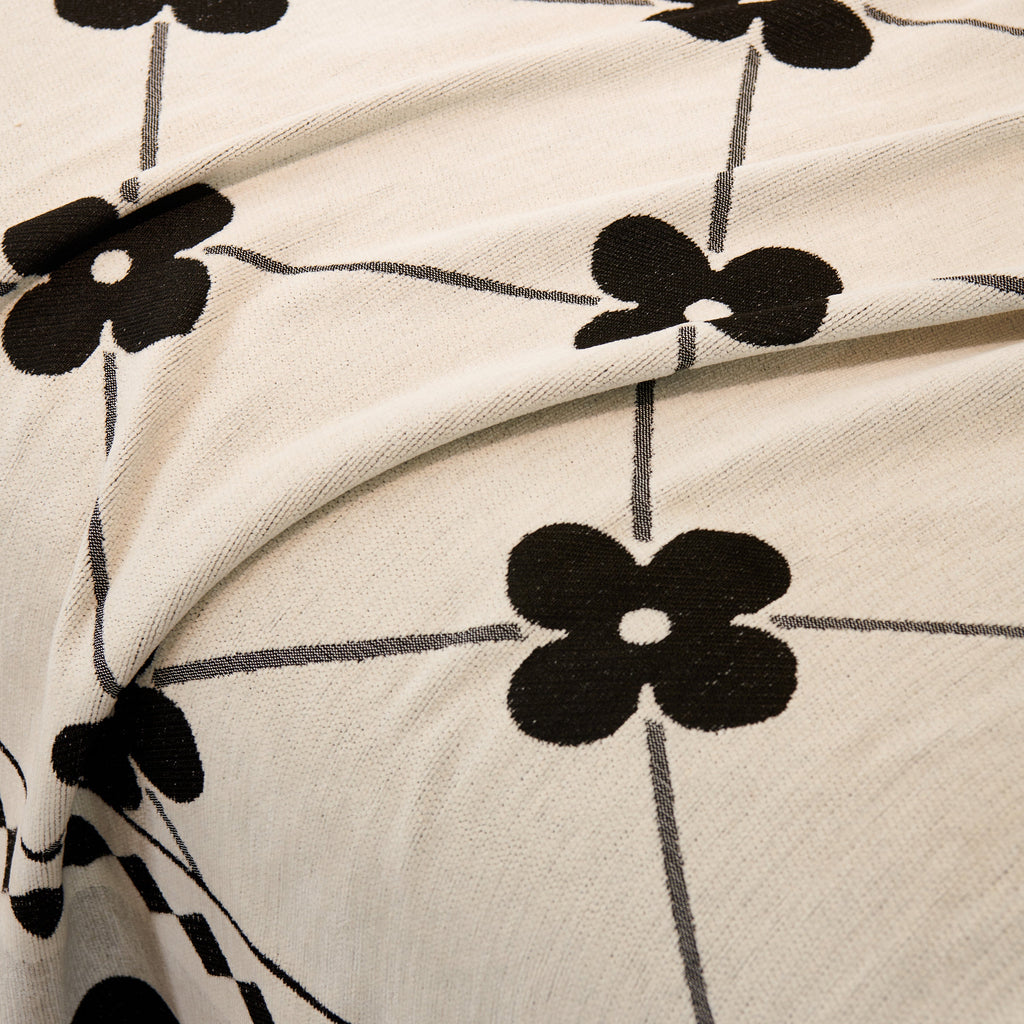 Comfy Four-Leaf Clover Hope Faith Love Luck Blanket for Couch, Chenille Scratch Proof Sofa Blanket Covers