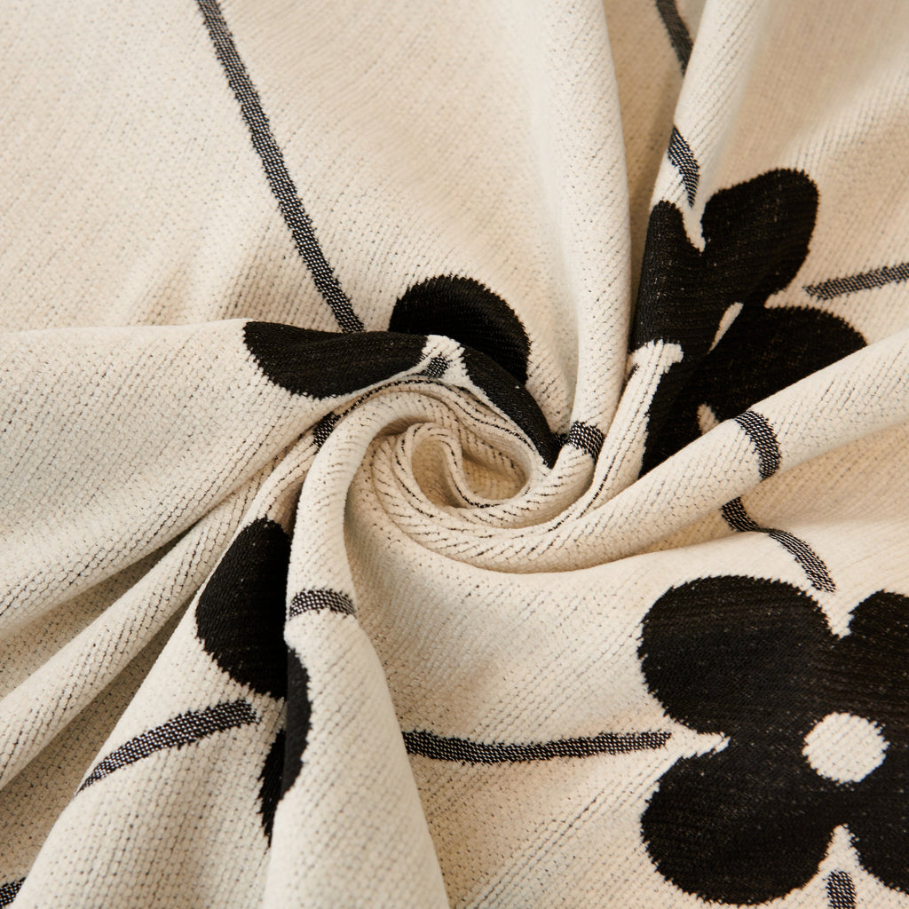 Comfy Four-Leaf Clover Hope Faith Love Luck Blanket for Couch, Chenille Scratch Proof Sofa Blanket Covers