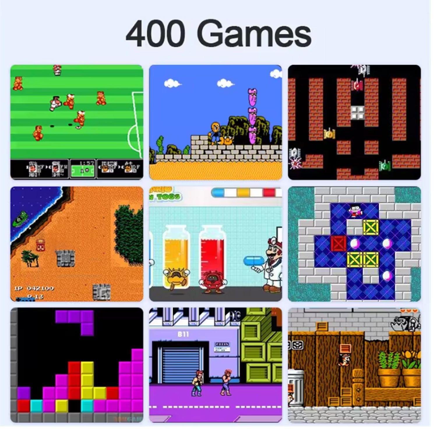 2 Pack Handheld Games for Kids Console 400 Retro Video Games, Portable Gaming Player Mini Arcade Electronic Toy Gifts for Boys Girls 2 Pack [Red]