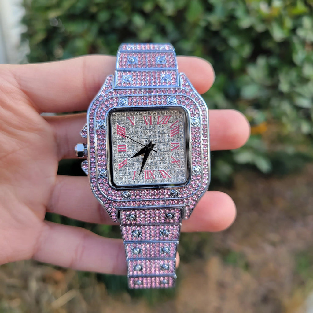 Iced Out Square Watch