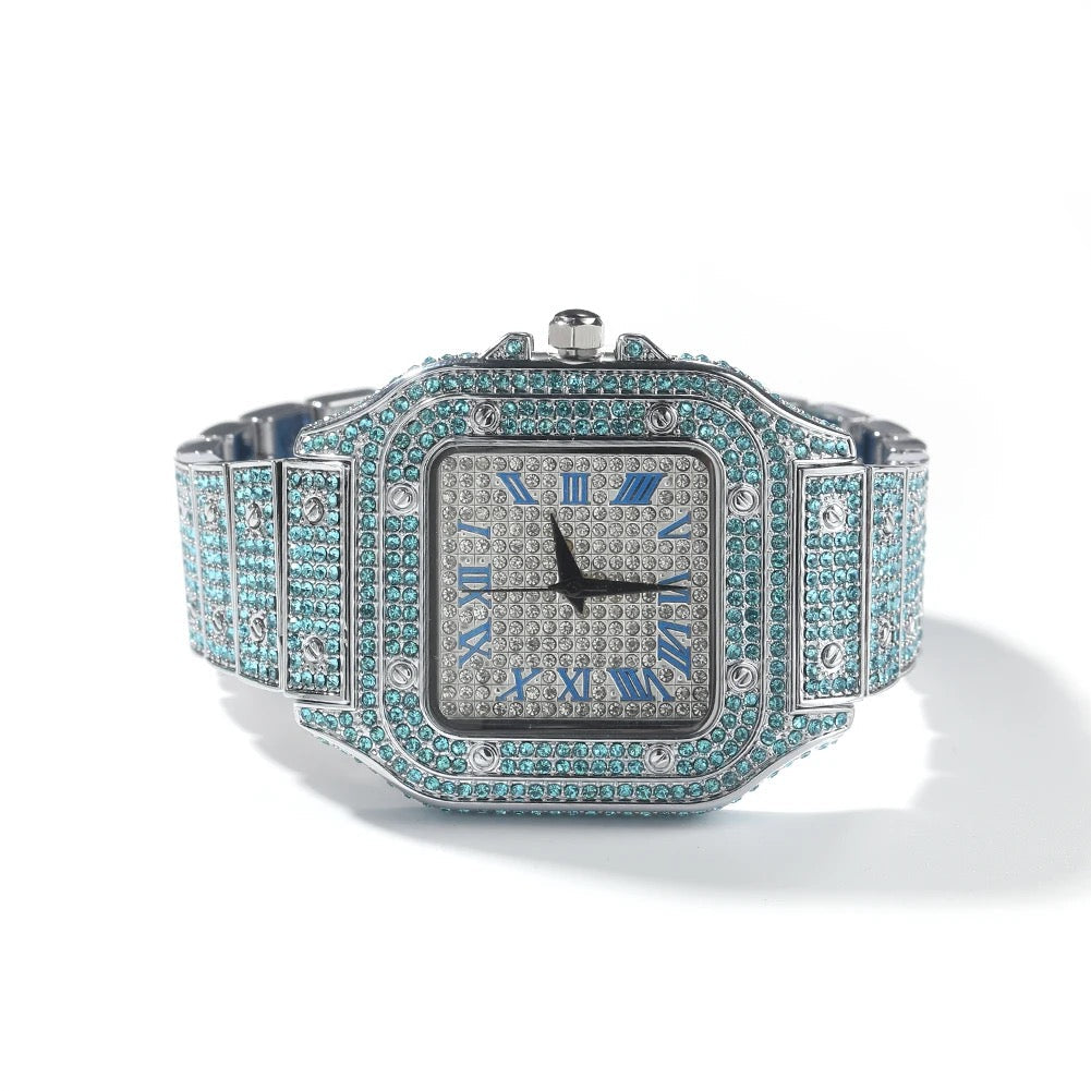 Iced Out Square Watch