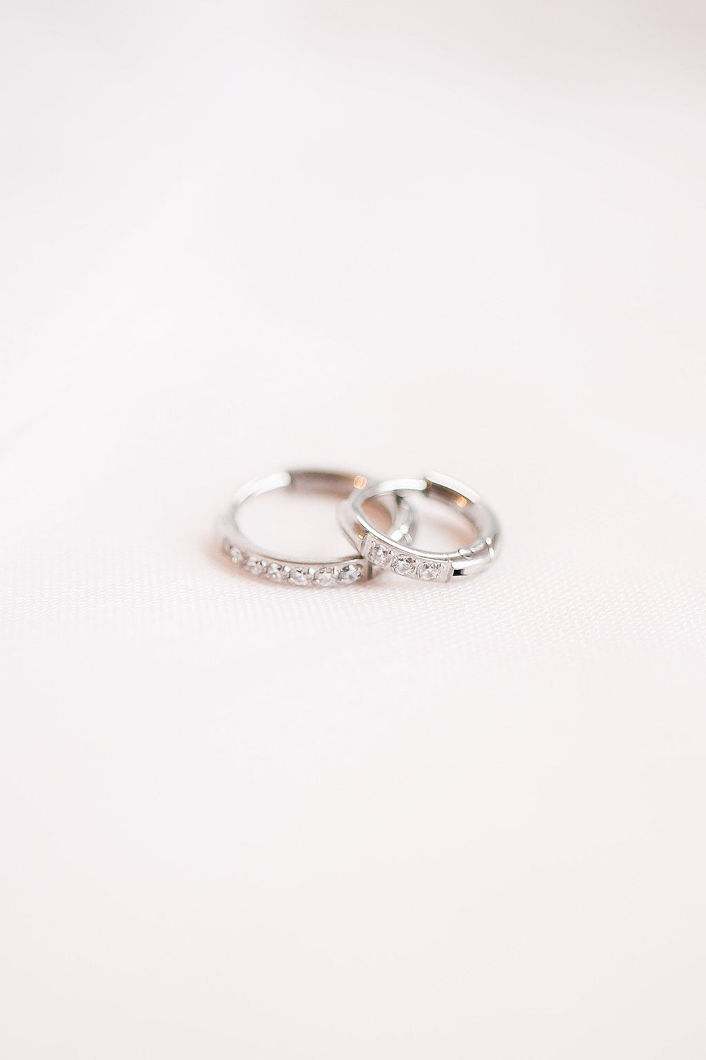 Micro Crystal Huggie Hoop