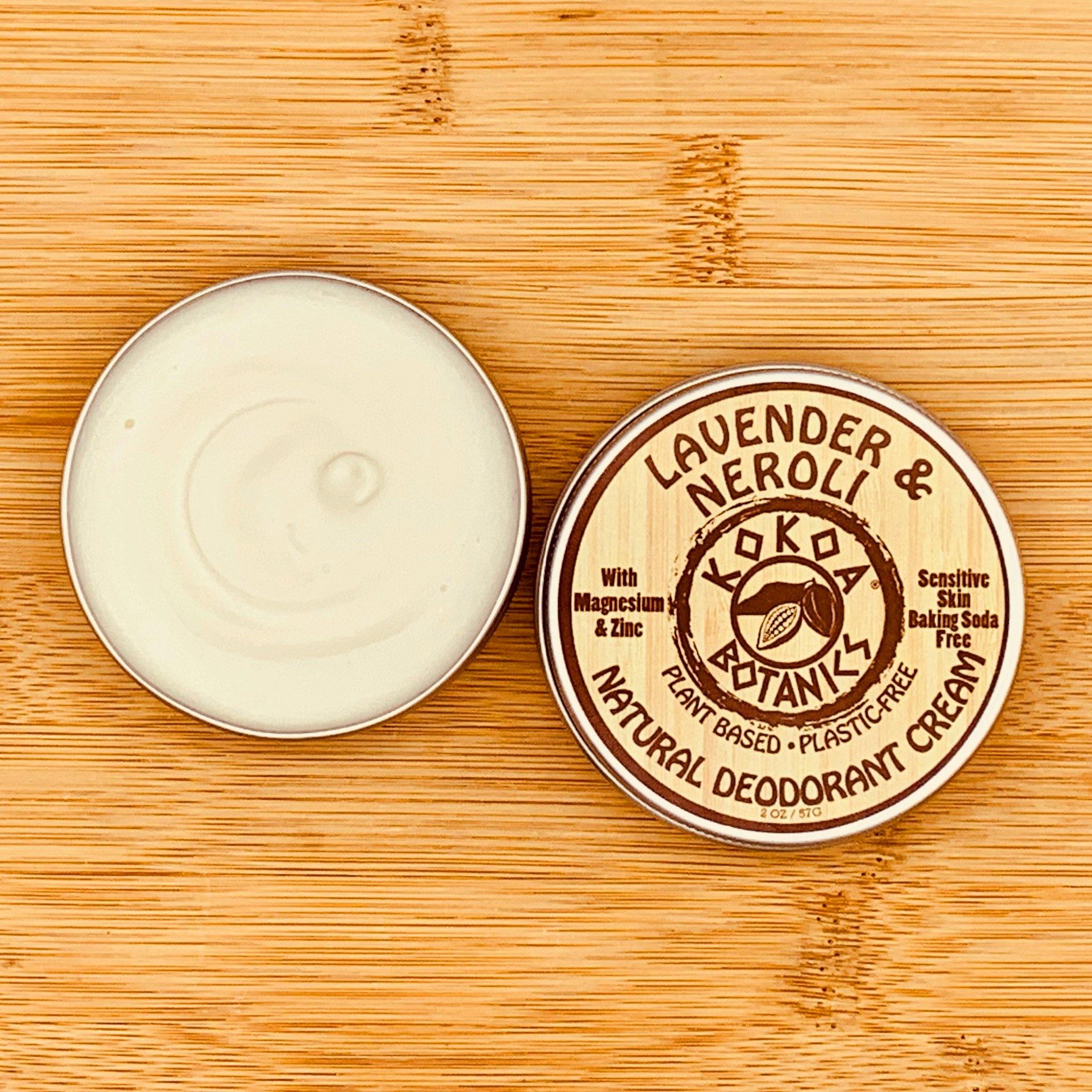 Lavender & Neroli - Natural Deodorant Cream - Sensitive Skin - Baking Soda Free  - 2.5 oz