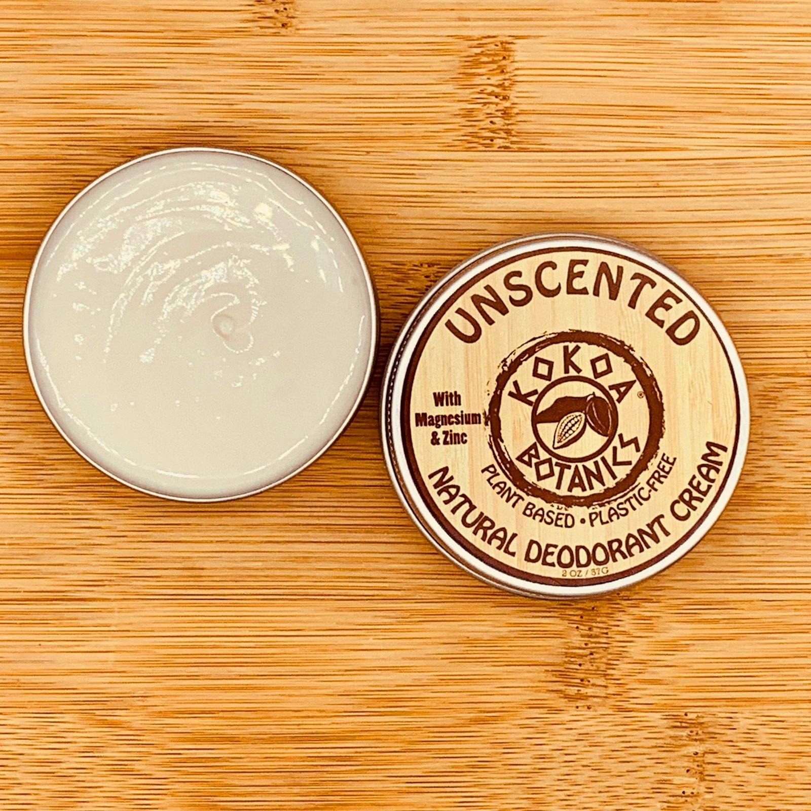 Unscented - Natural Deodorant Cream - Aluminum-Free - Plastic-Free 2.5 oz