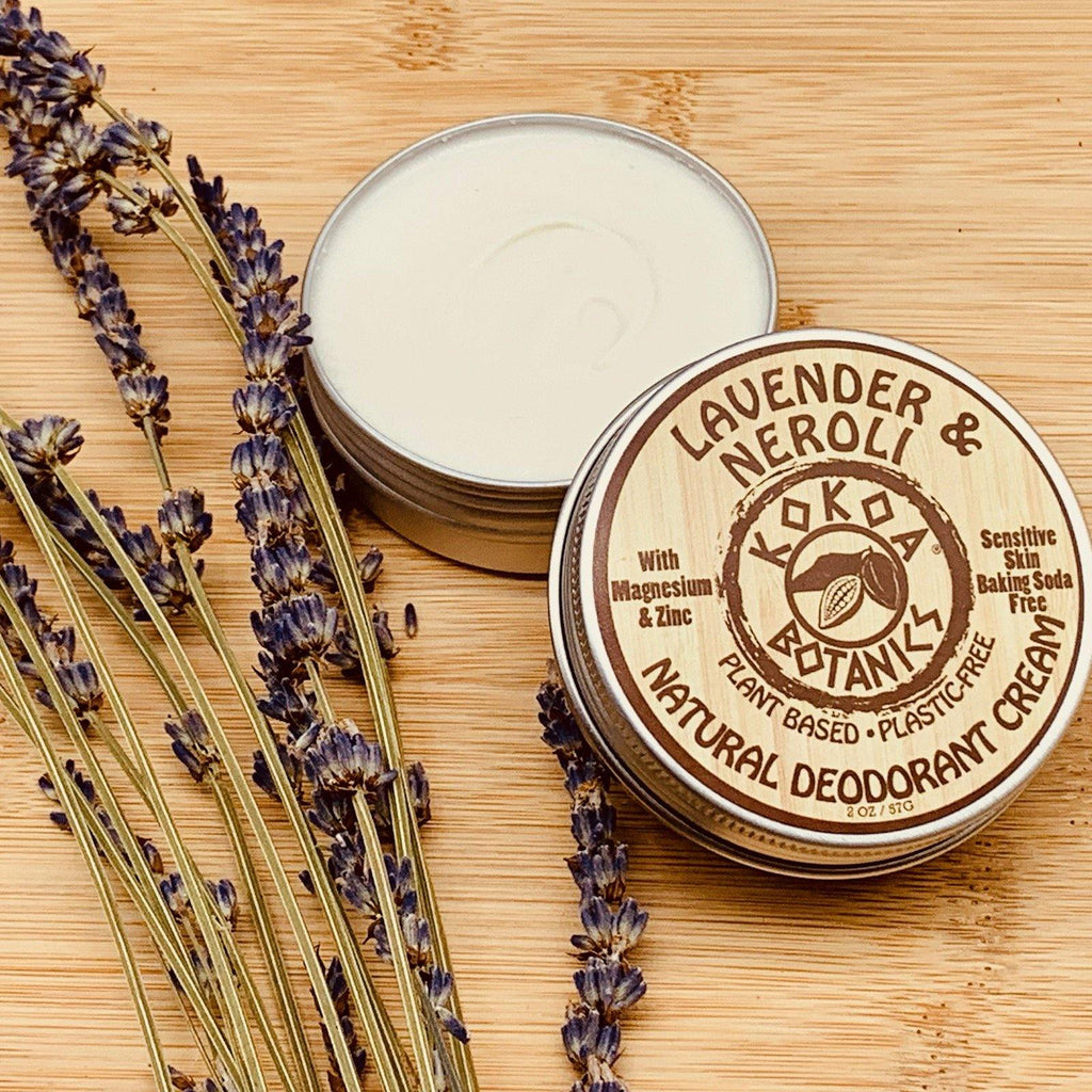 Lavender & Neroli - Natural Deodorant Cream - Sensitive Skin - Baking Soda Free  - 2.5 oz