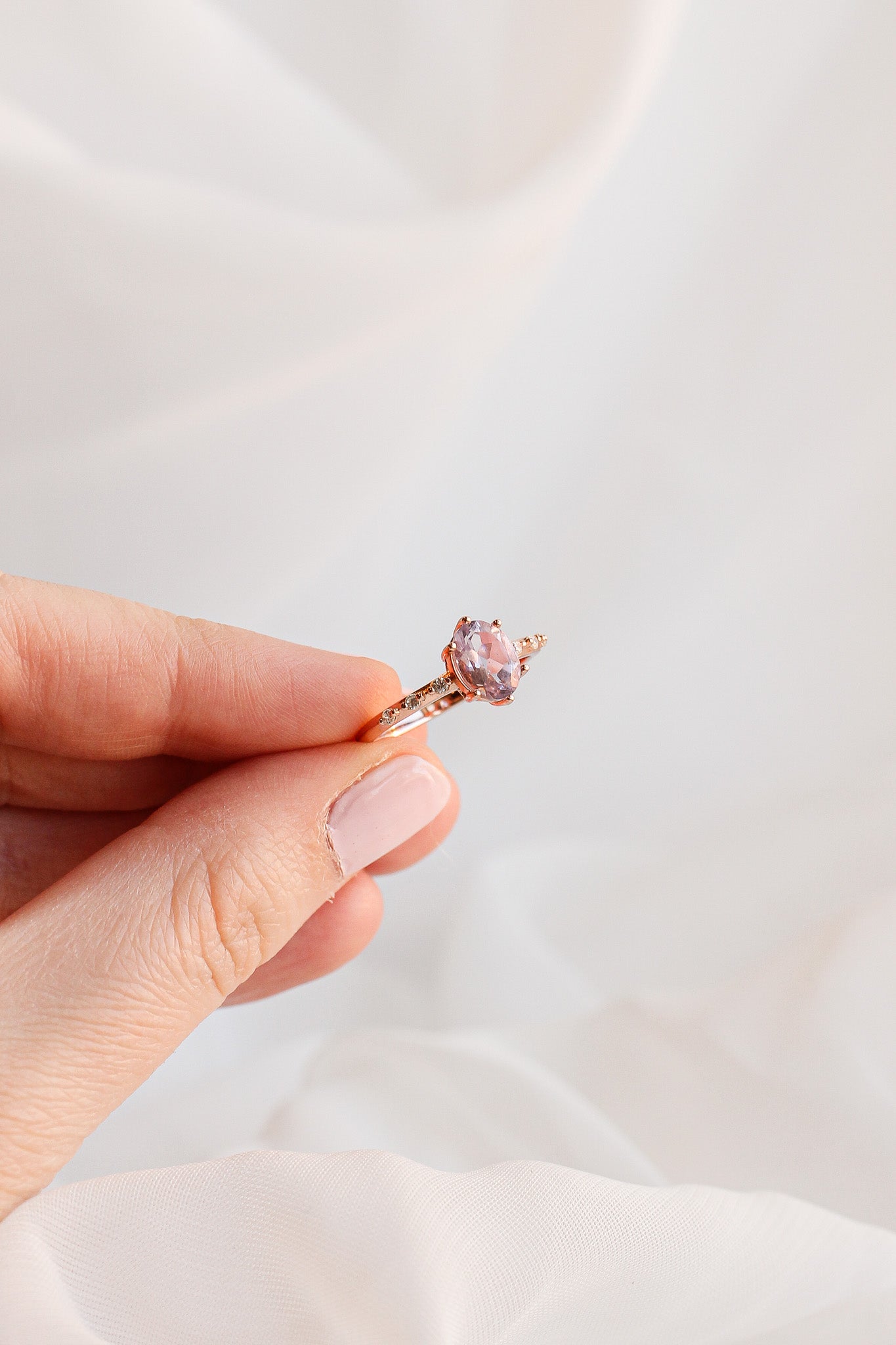 Rapunzel Ring in Lavender Quartz
