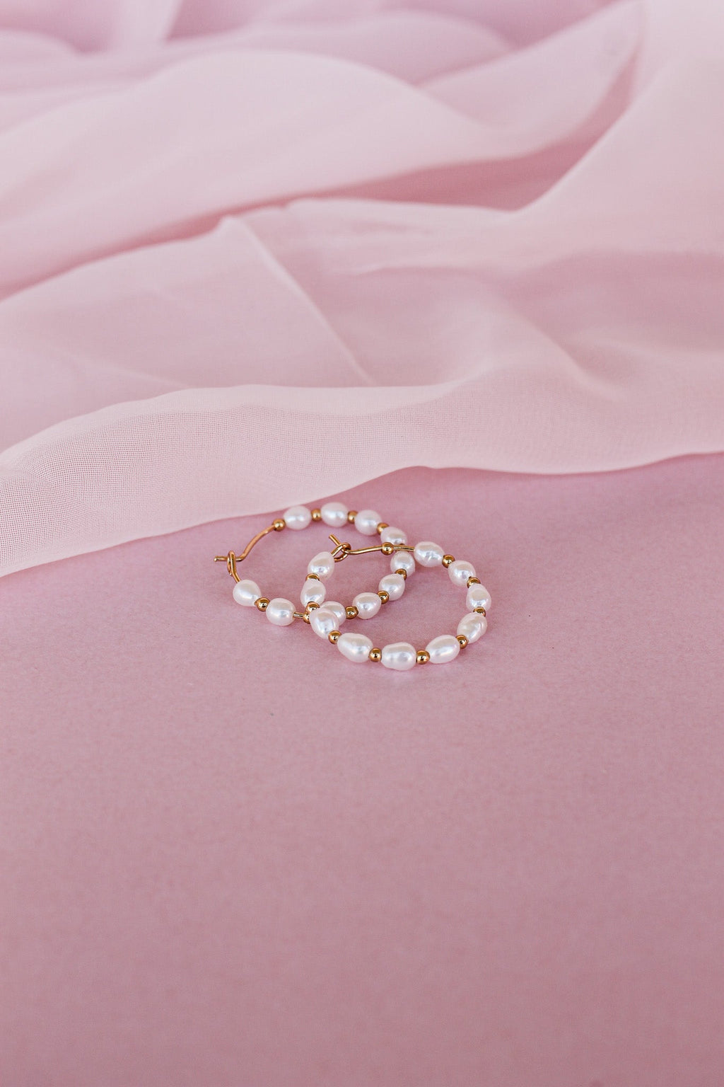 Paige Pearl Beaded Hoop