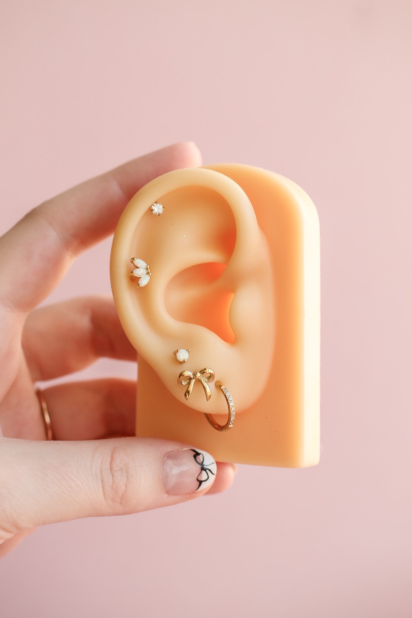 Micro Crystal Huggie Hoop