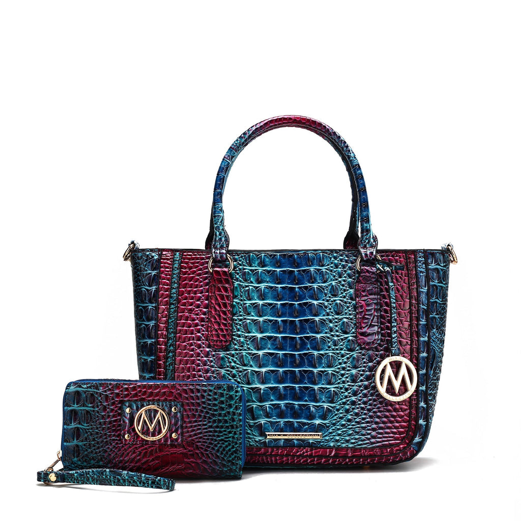 Bonnie Gradient Croc Shoulder Bag and Set