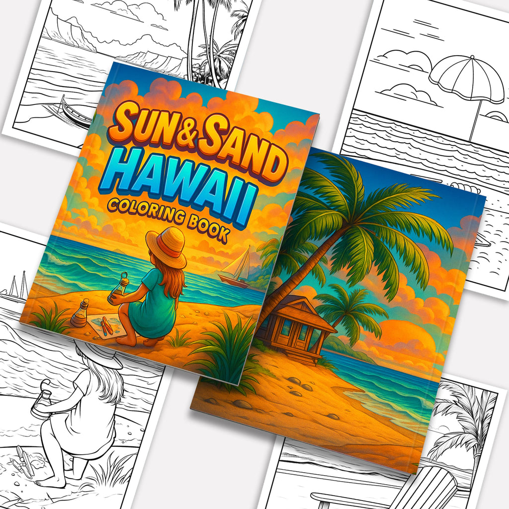 Sun & Sand Hawaii Coloring Pages – 48 Tropical Summer Activities for Kids