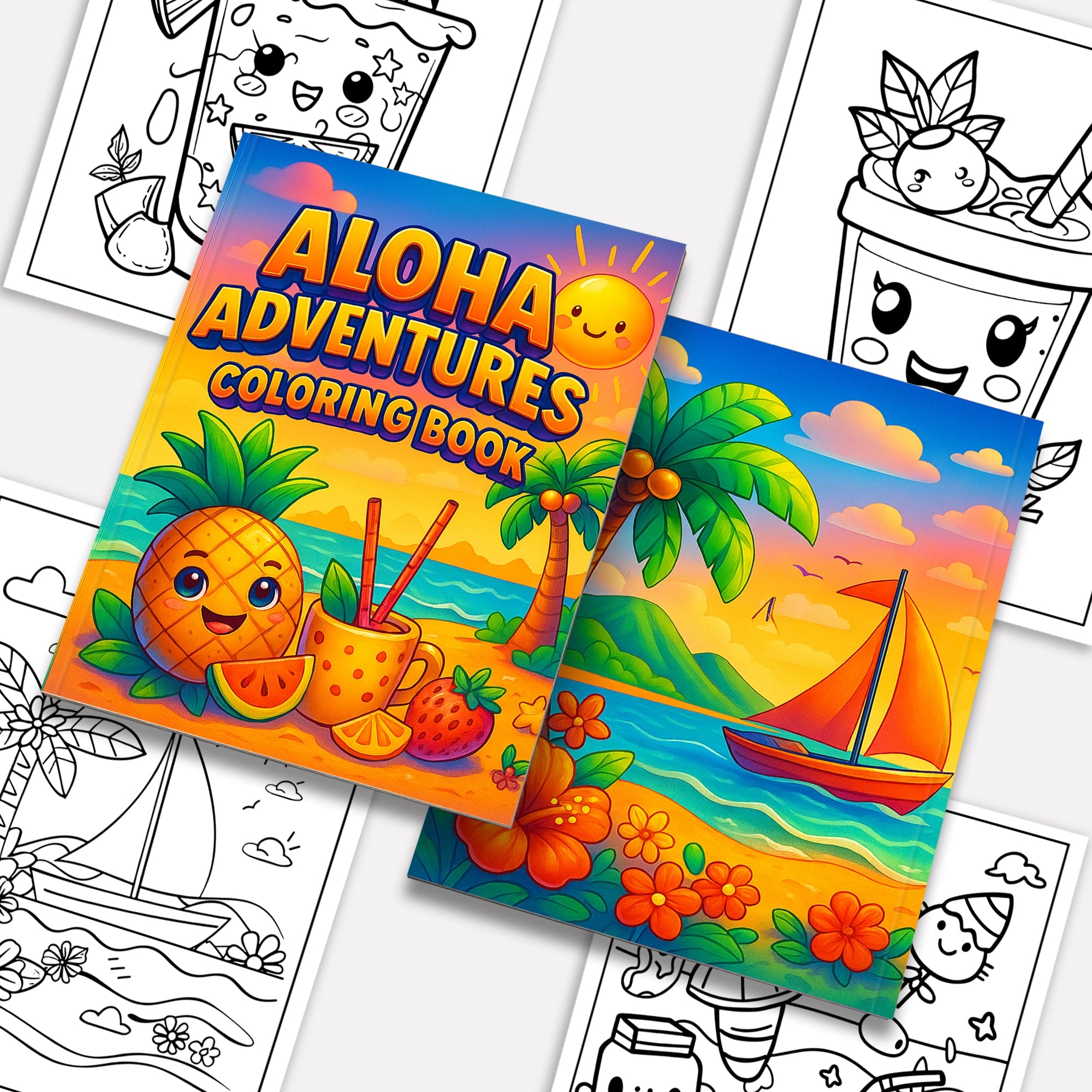 Aloha Adventures Coloring Pages – 48 Fun Island Designs for Kids