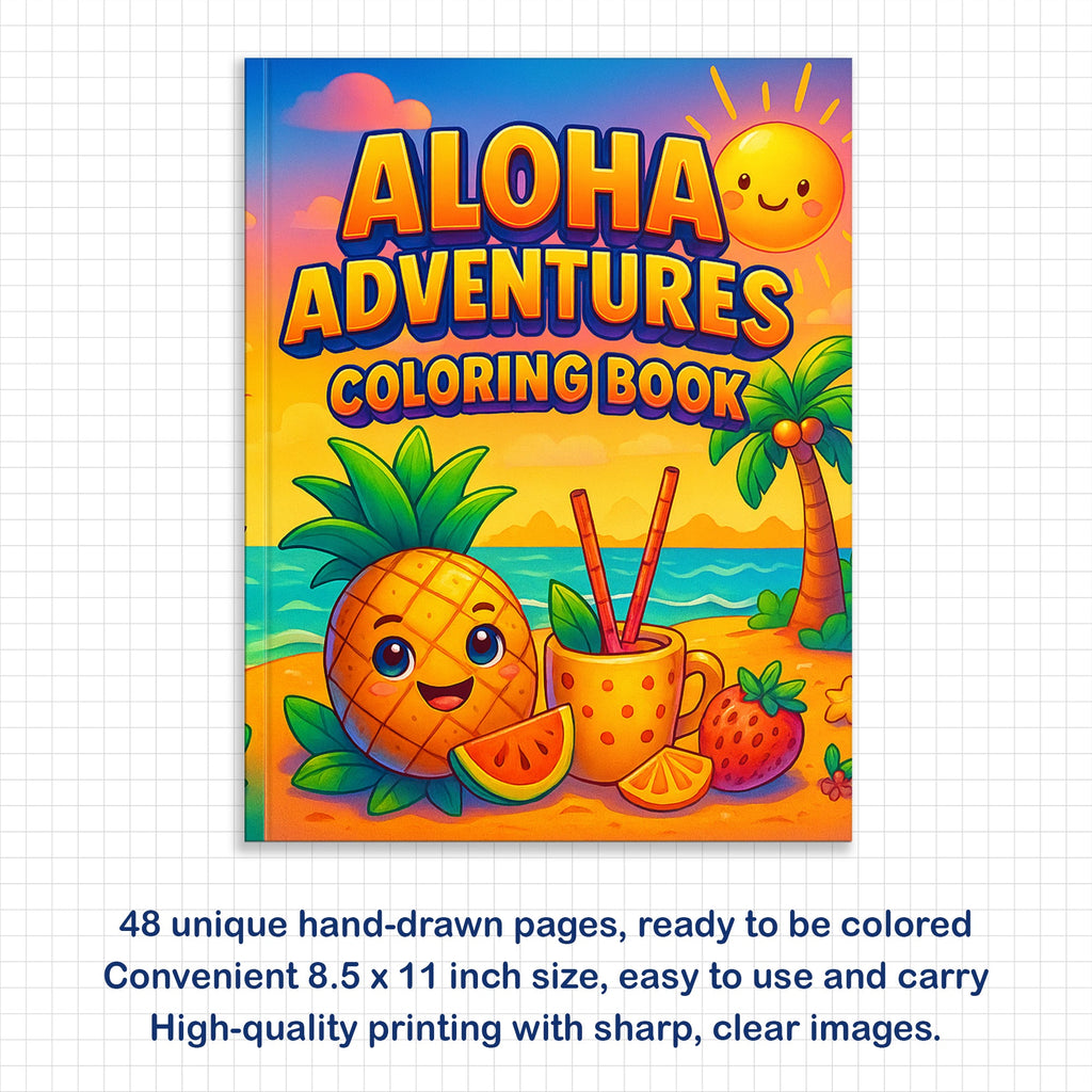 Aloha Adventures Coloring Pages – 48 Fun Island Designs for Kids