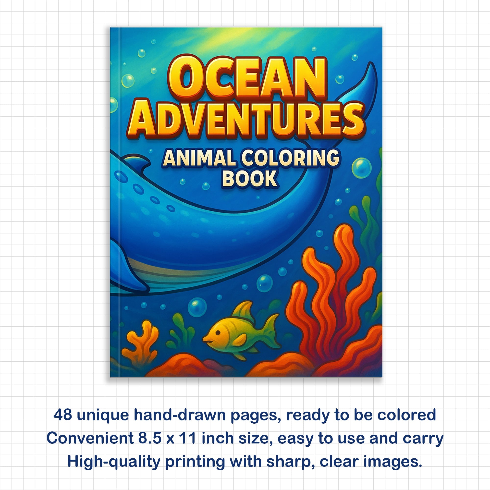Adorable Animals – 48 Pages – Easy Coloring for Young Artists