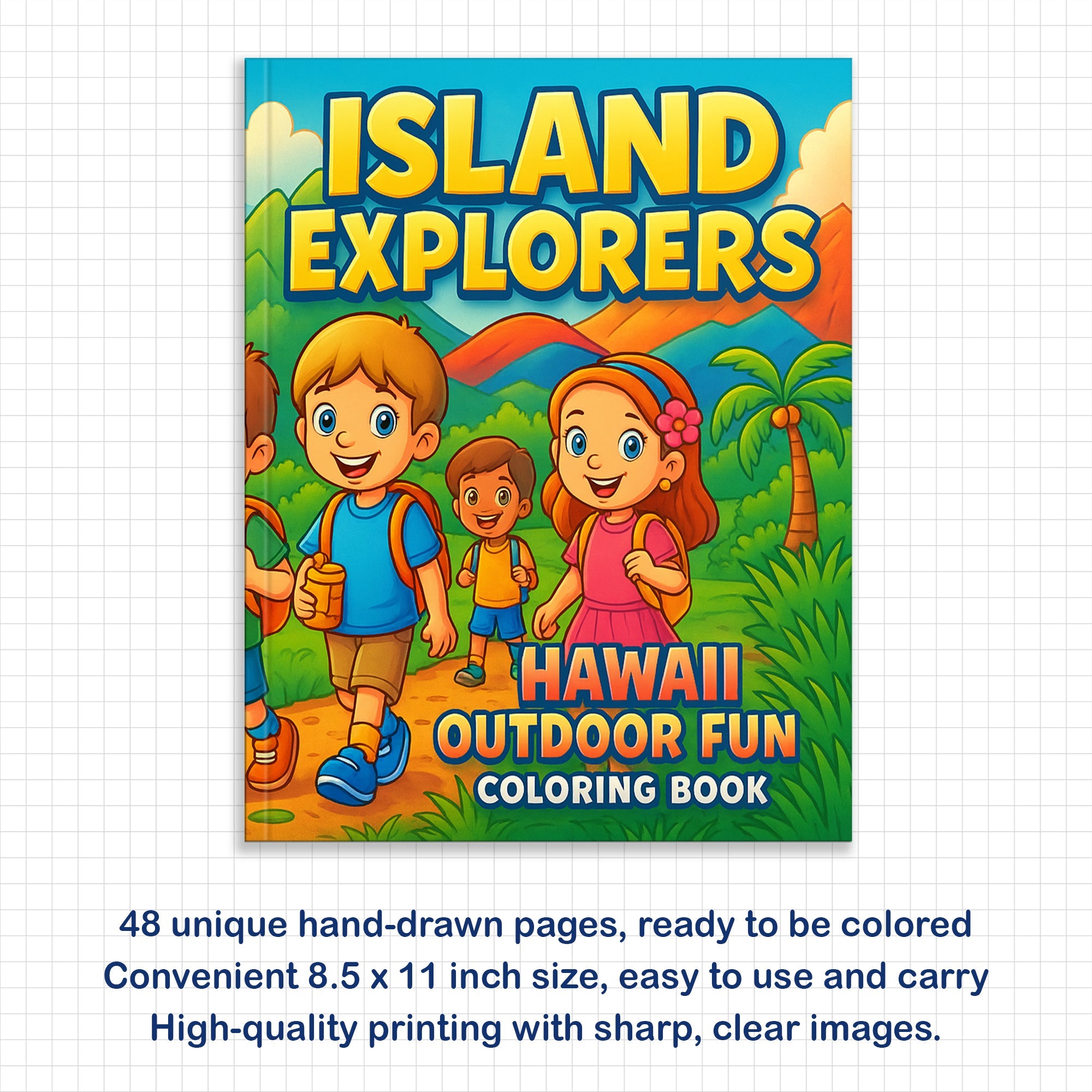Island Explorers Coloring Pages – 48 Fun Hawaii Outdoor Adventures – For Kids
