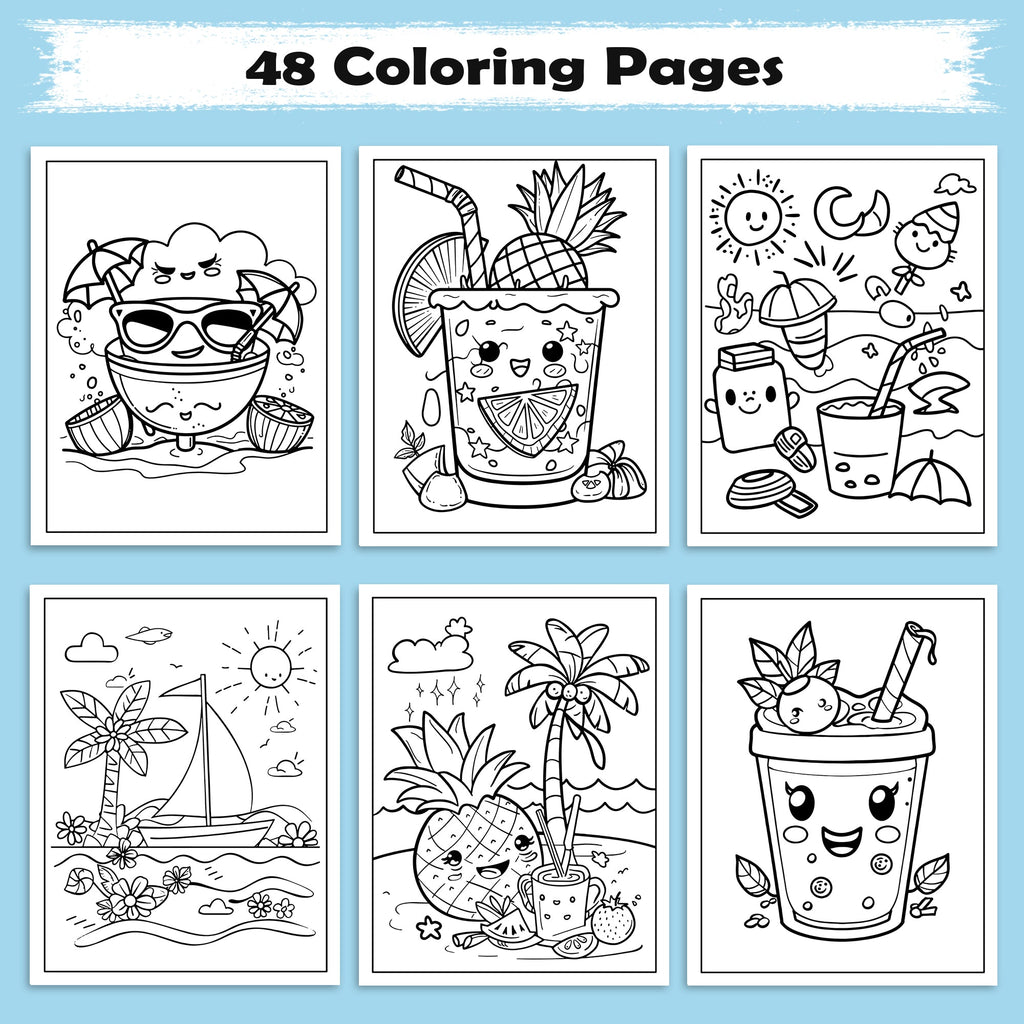 Aloha Adventures Coloring Pages – 48 Fun Island Designs for Kids
