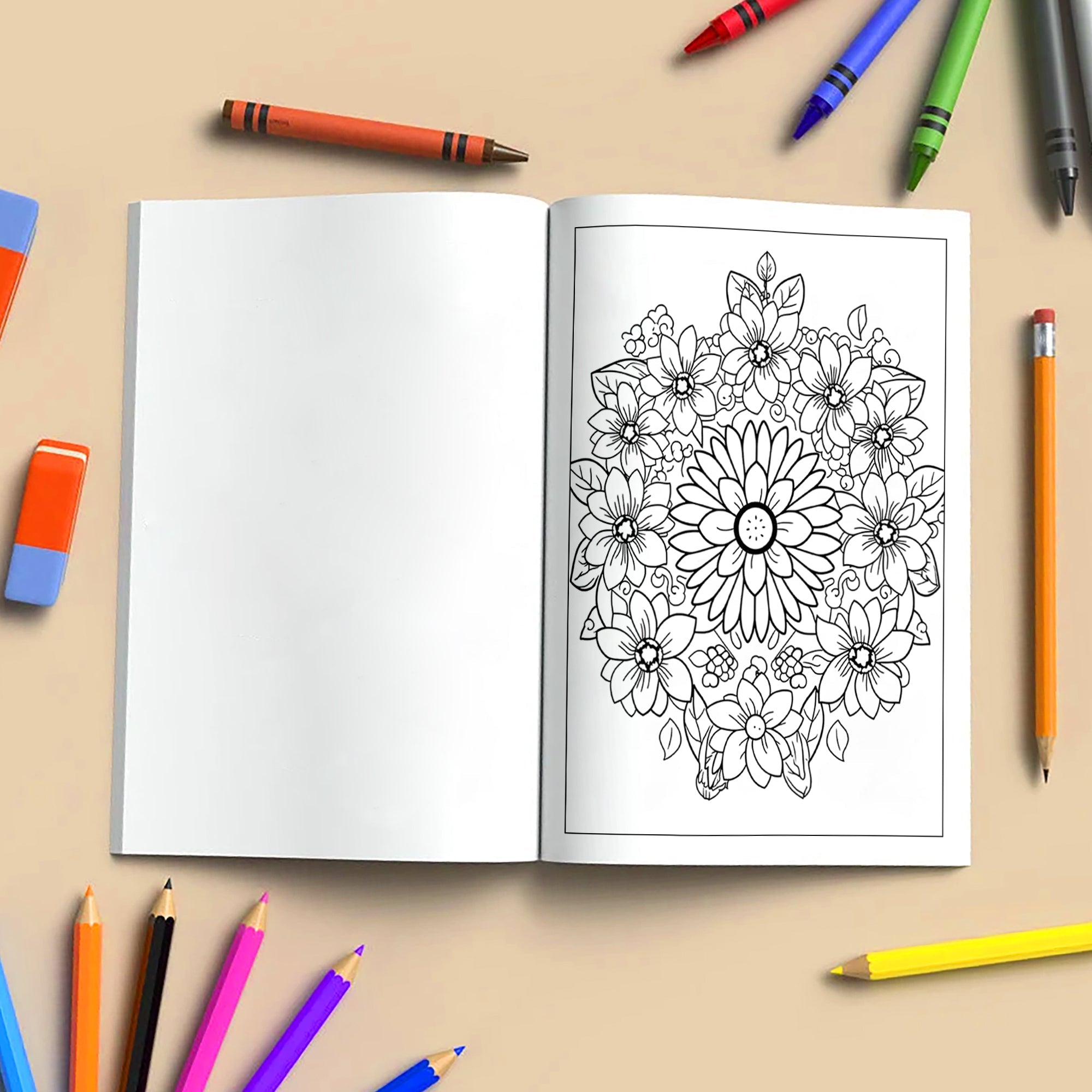 Mandala of Spring Nature Coloring Pages – 48 Pages – Botanical Mandalas, Fresh Spring Designs – For Adults