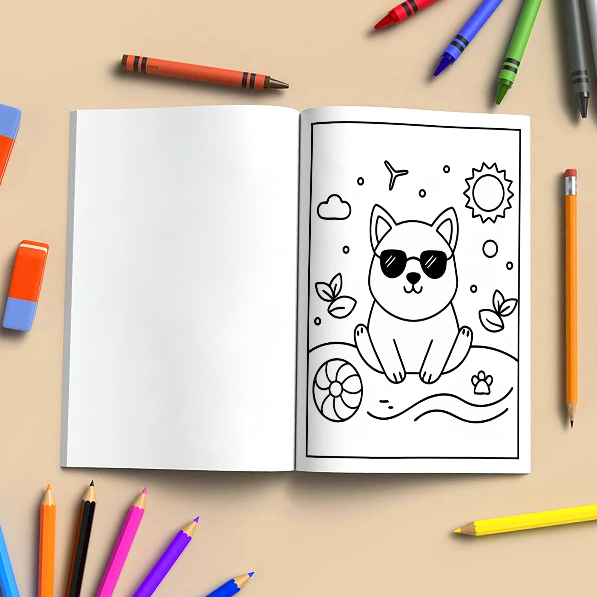 Hawaiian Fun Days Coloring Pages – 48 Cute Beach and Island Activities for Kids